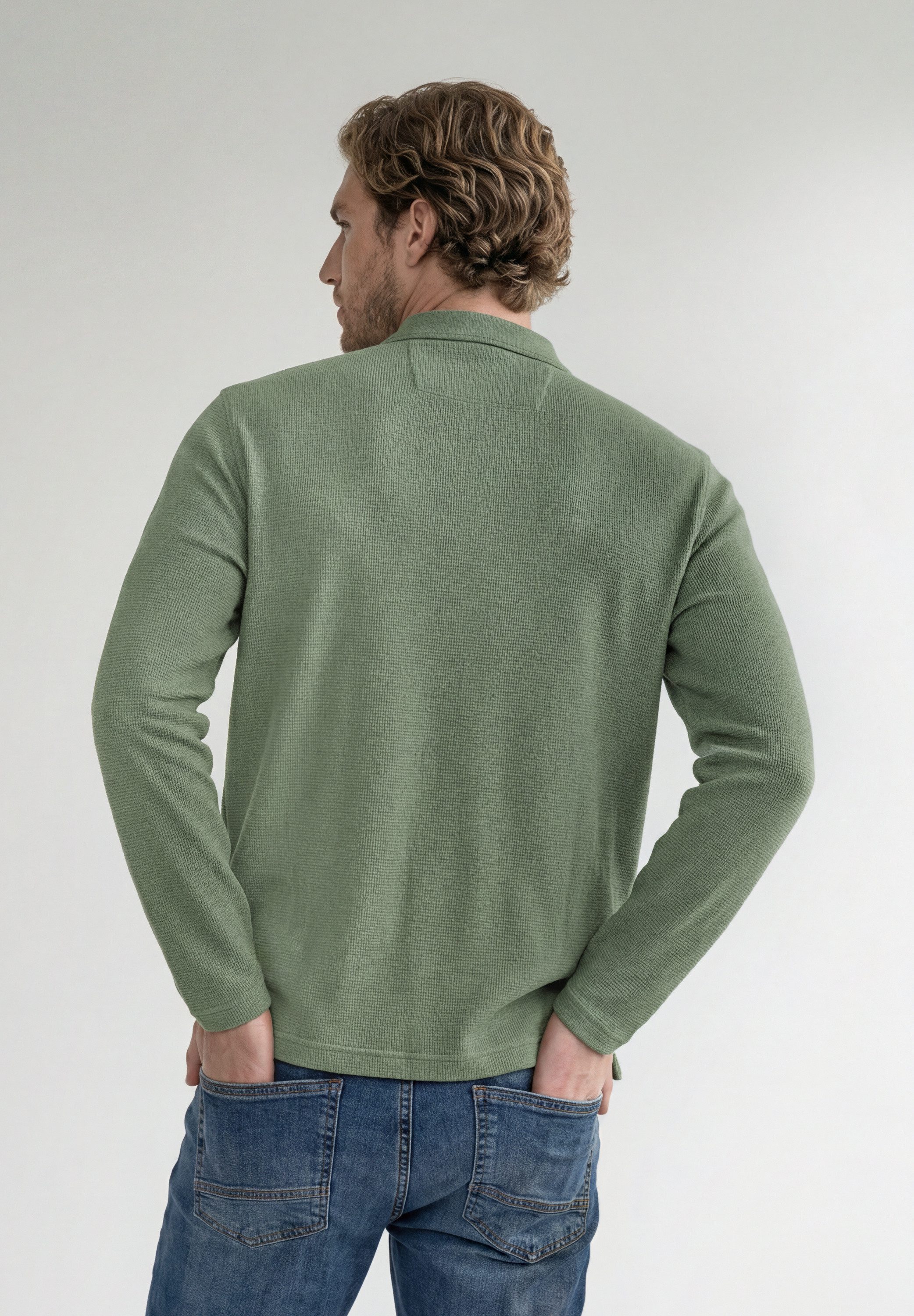 STREET ONE MEN Poloshirt aus Baumwolle mit Stretchante