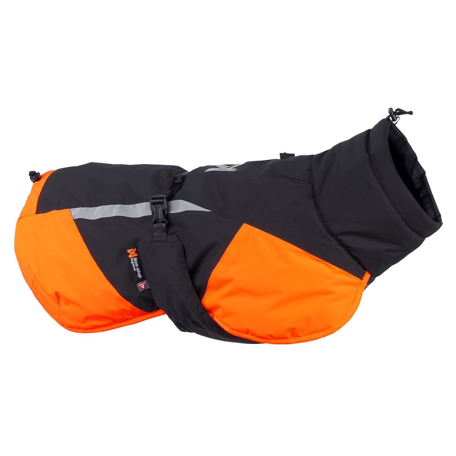 Non-stop dogwear Hundejacke GLACIER JACKET 3.0 schwarz/orange, Eine leichte und funktionelle, warme Hundejacke