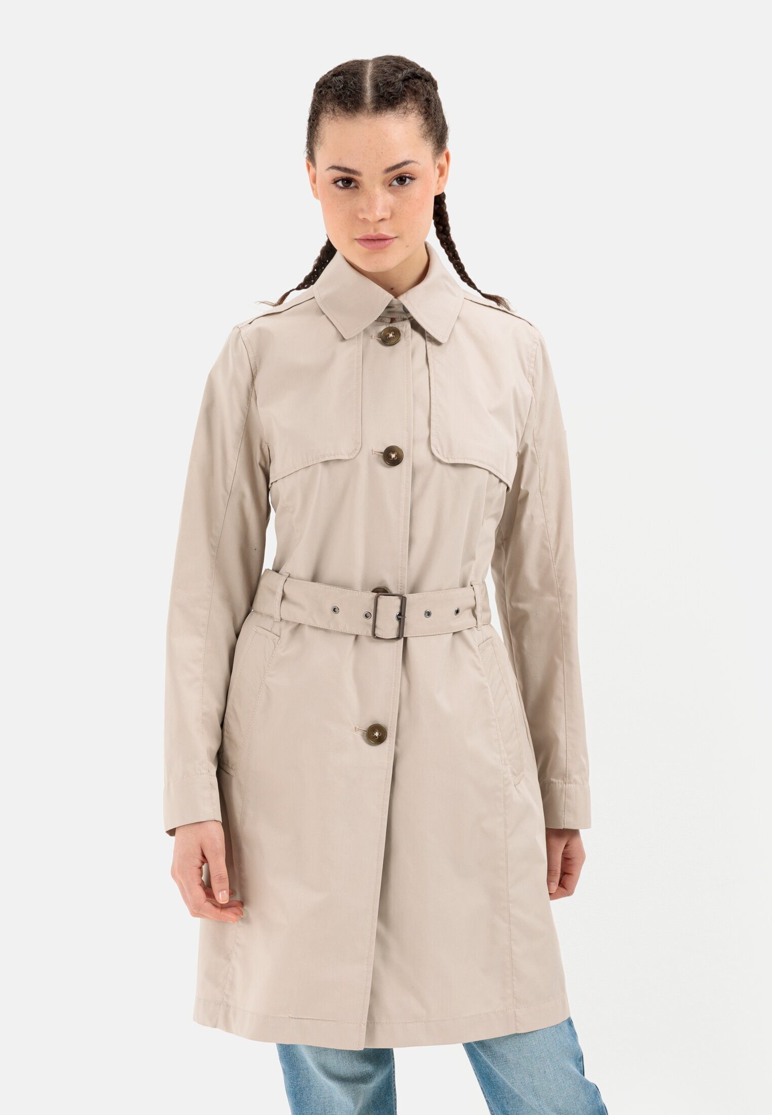 Trenchcoat aus einem Baumwollmix