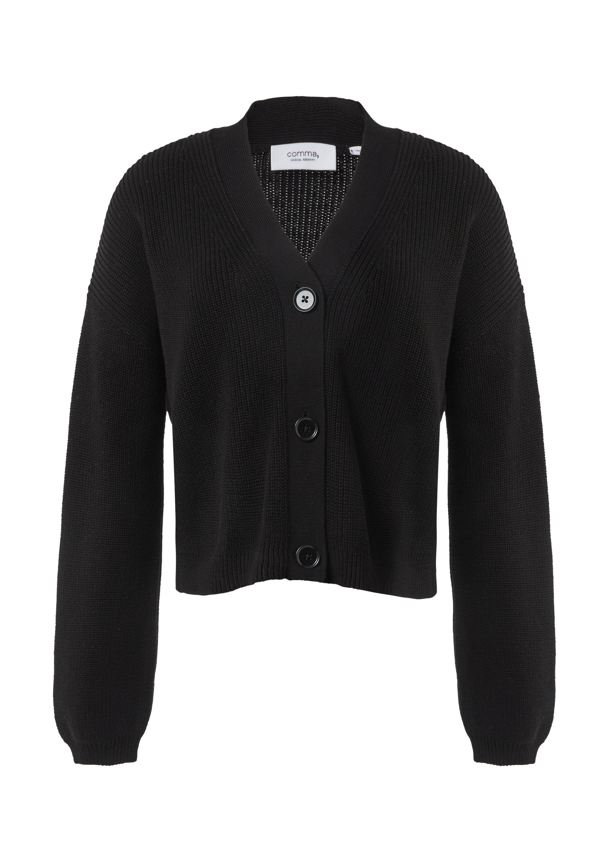 comma Cardigan Strickjacke Lässige Strickjacke mit voluminösen Ärmeln günstig online kaufen