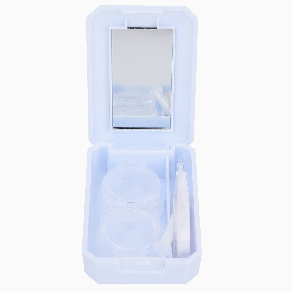 Nur Online 75 Kontaktlinsenbehälter Kontaktlinsen in2er,3er,4er komfortabel Aufbewahrungsbox,Einzel oder klein,praktisch, Blau Set,6erset