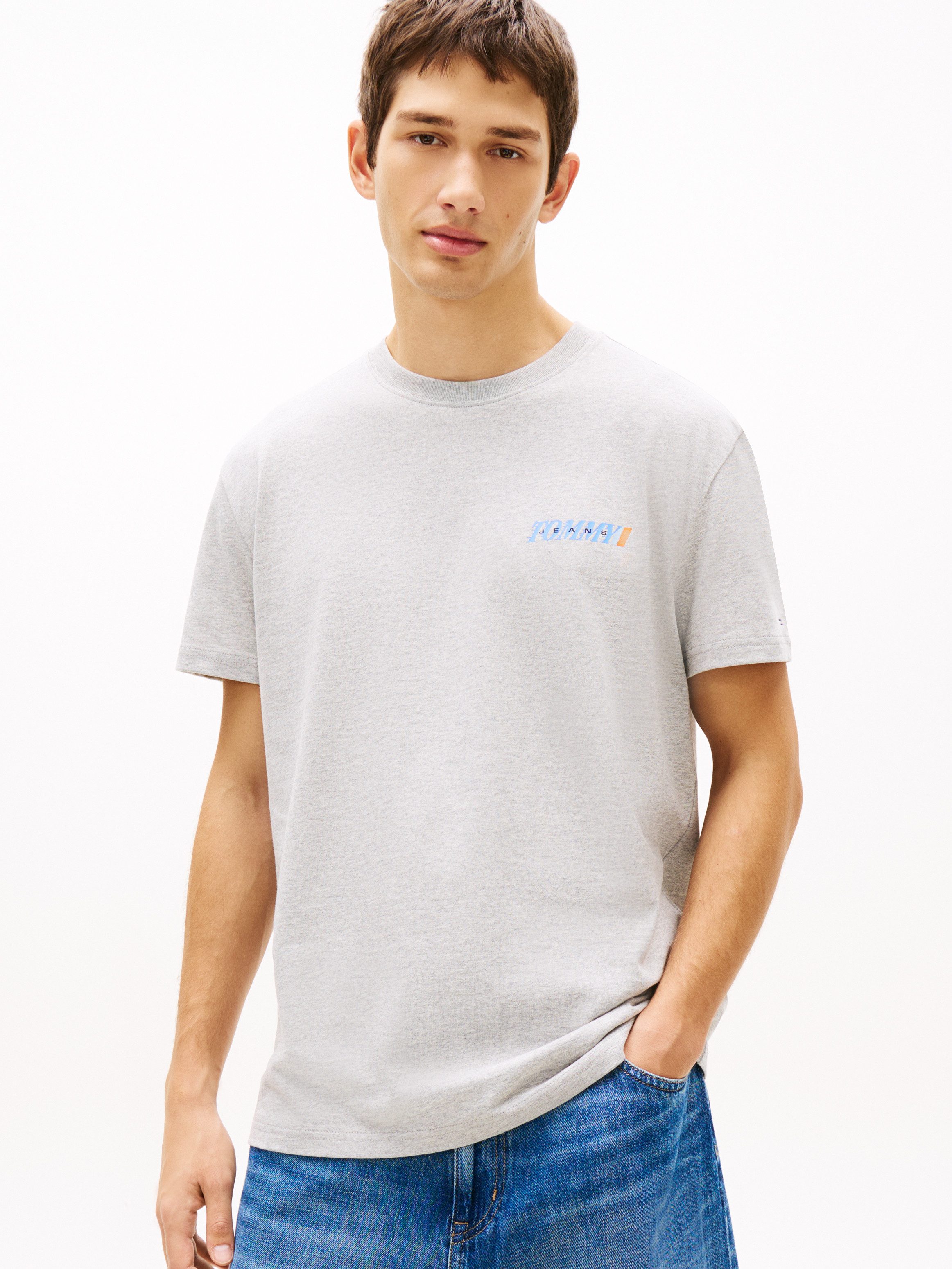 Tommy Jeans T-Shirt REGULAR VINTAGE LA BACK in regulärer Passform mit Markenprint