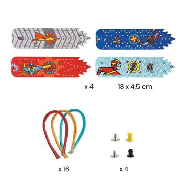 DJECO Kreativset DIY Armbänder Super-powers Bastelset für Kinder ab 5 Jahren