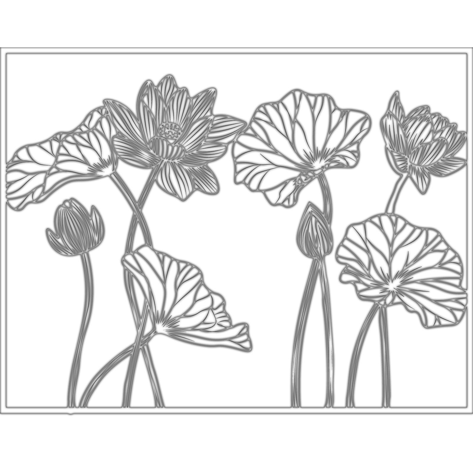 Wanddekoobjekt Lotus Metall Kunst Wanddekorationen, schöne Blumen, Pastorale Blumen
