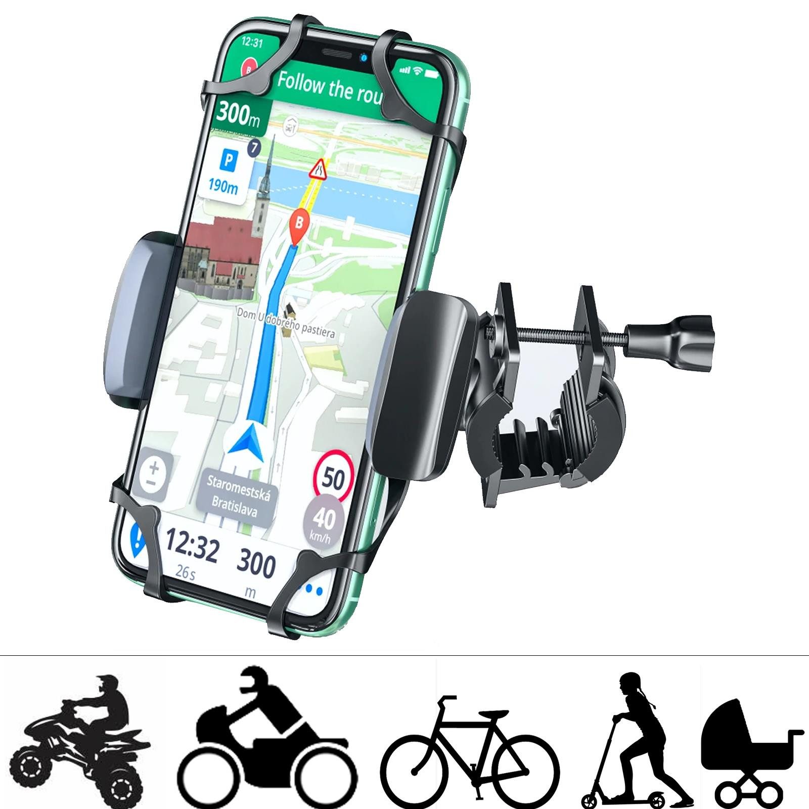 Handy-Halterung Fahrrad Gummiband