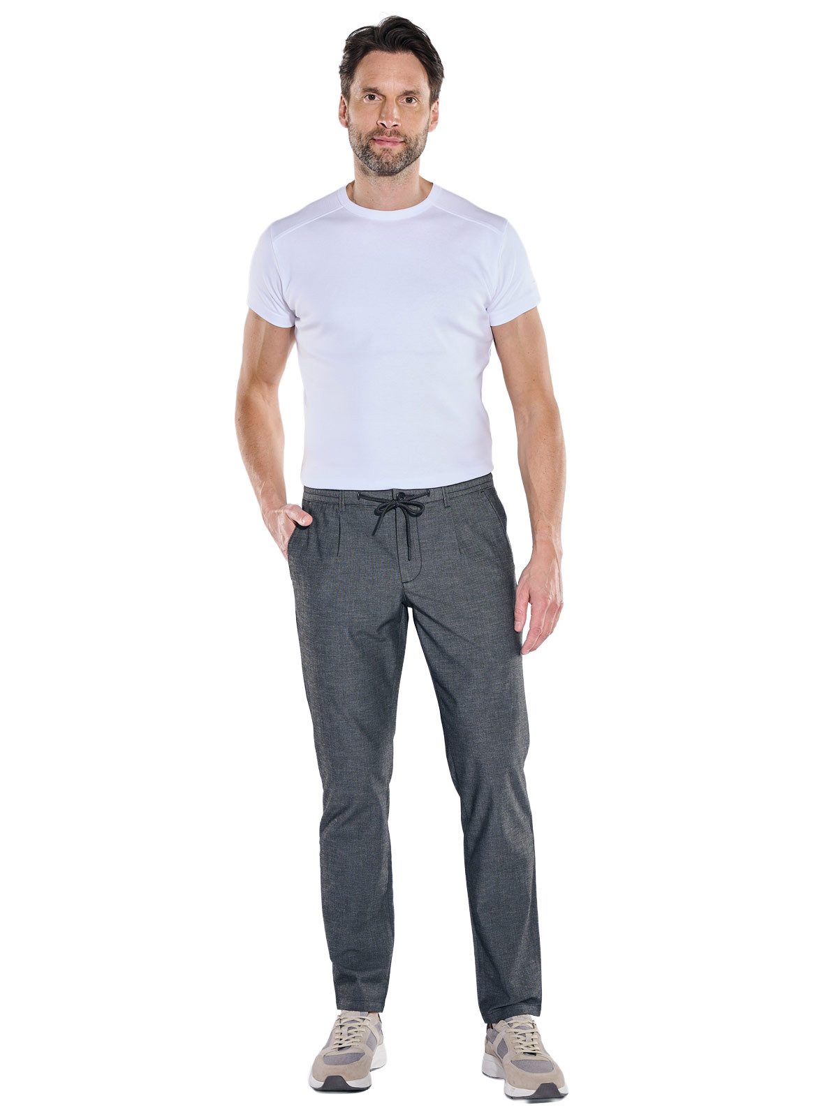 Engbers Chinohose Herren Chino straight, Anthrazit