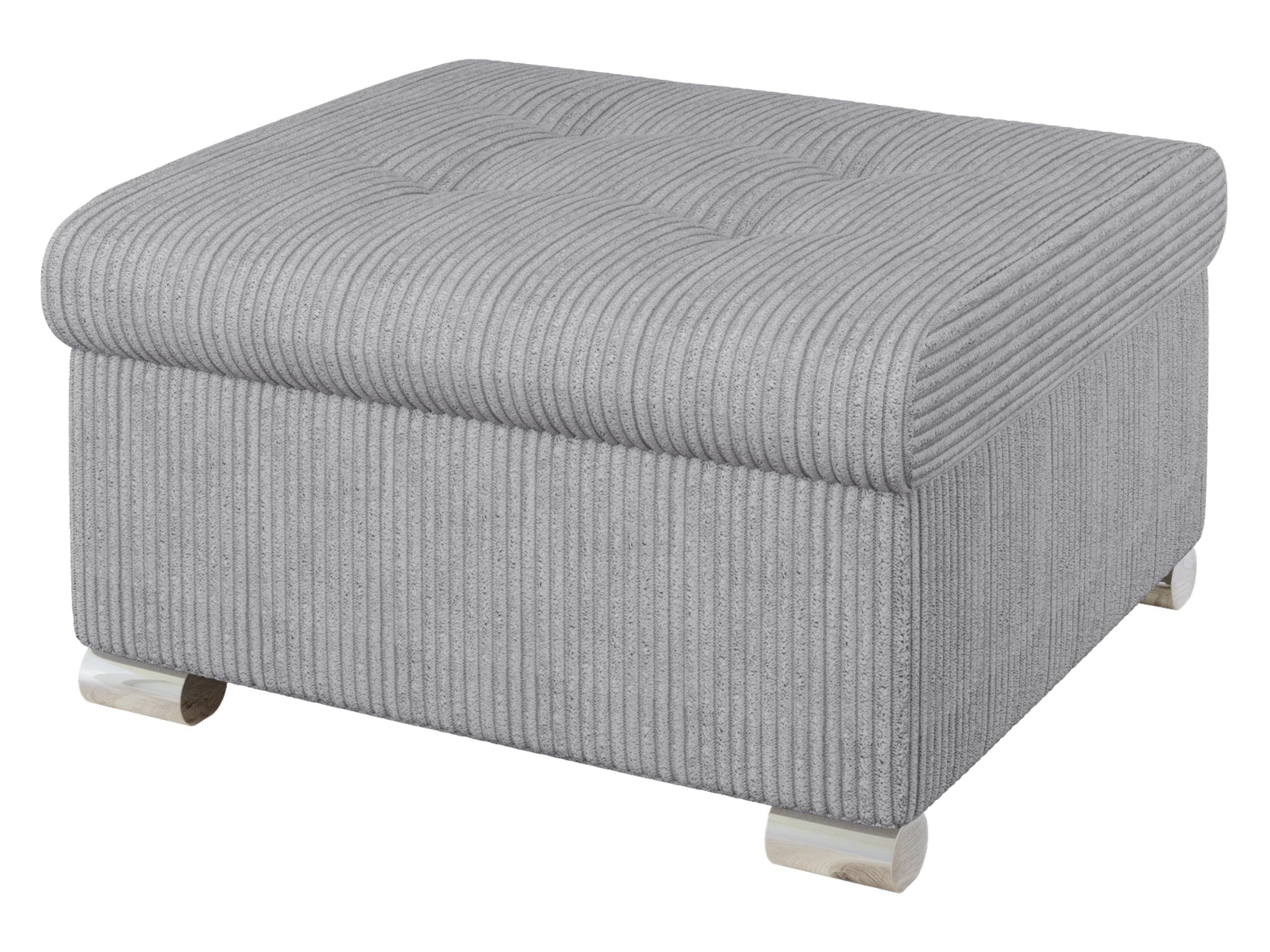 MIRJAN24 Polsterhocker Niko Klein, Silber Füße, 70x68x41 cm günstig online kaufen