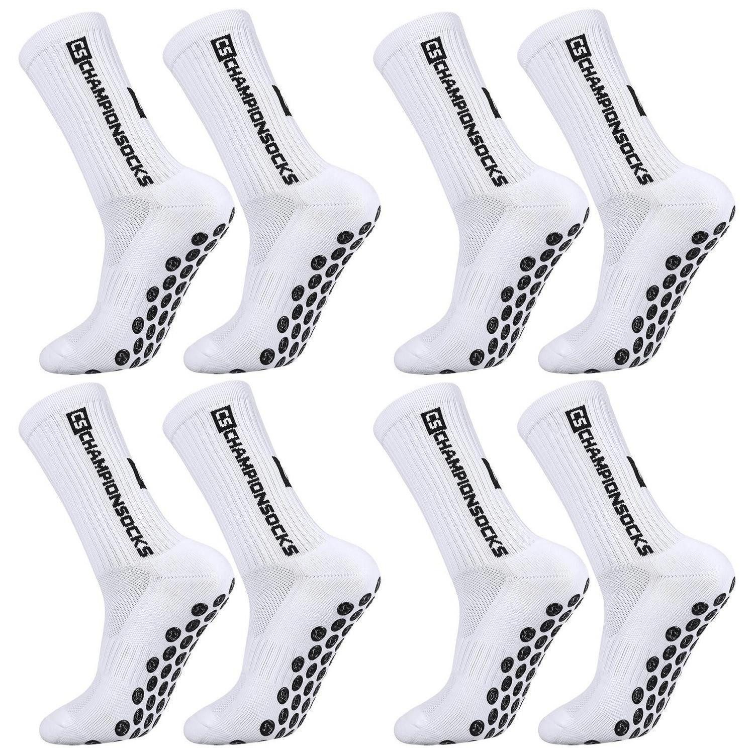 LuxusKollektion Sportsocken Fussballsocken 4er-Pack Gr. 39-46 Weiß