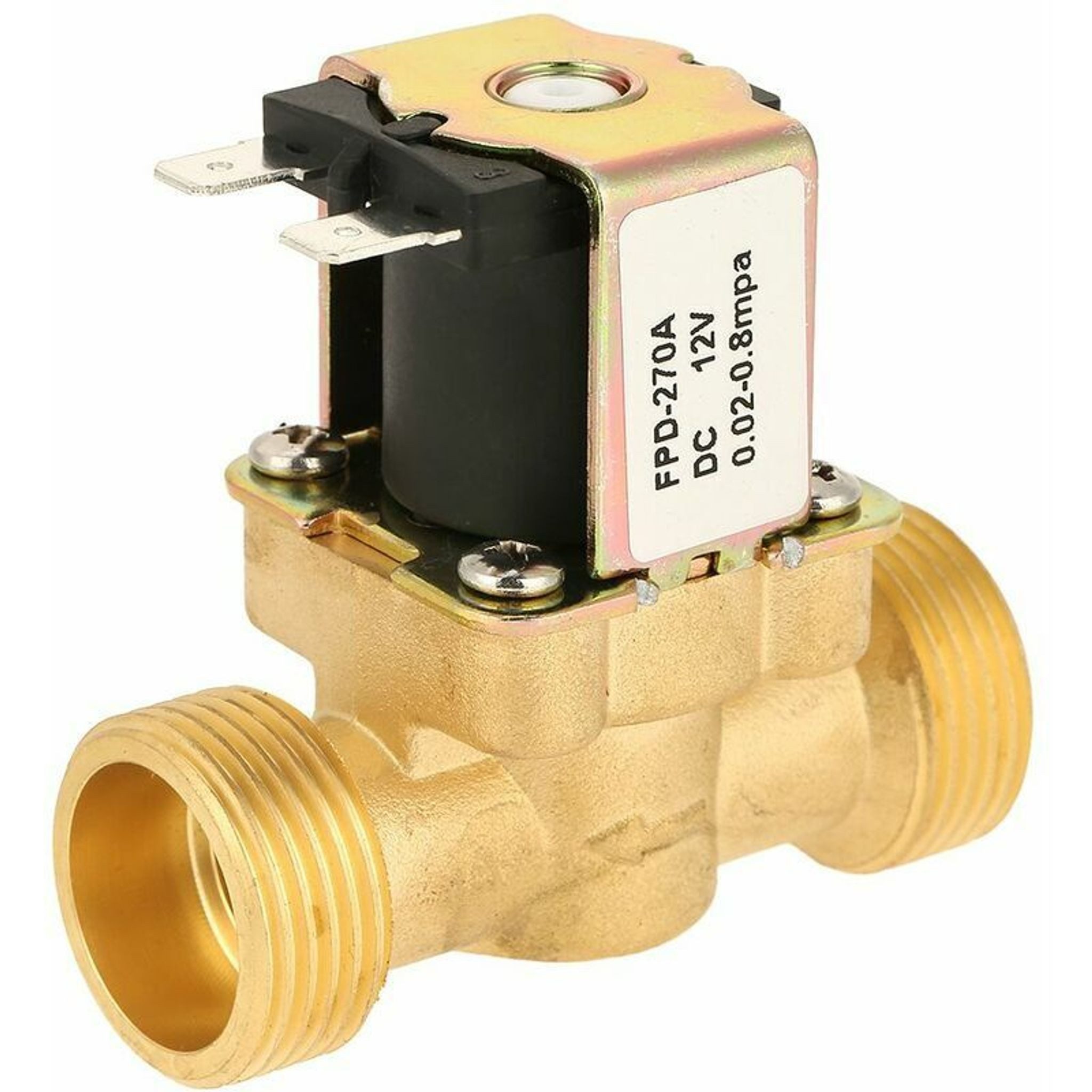 FELIXLEO Hydraulikleitung 12V G3 4 Messing Magnetventil normal geschlossenes NC Ventil