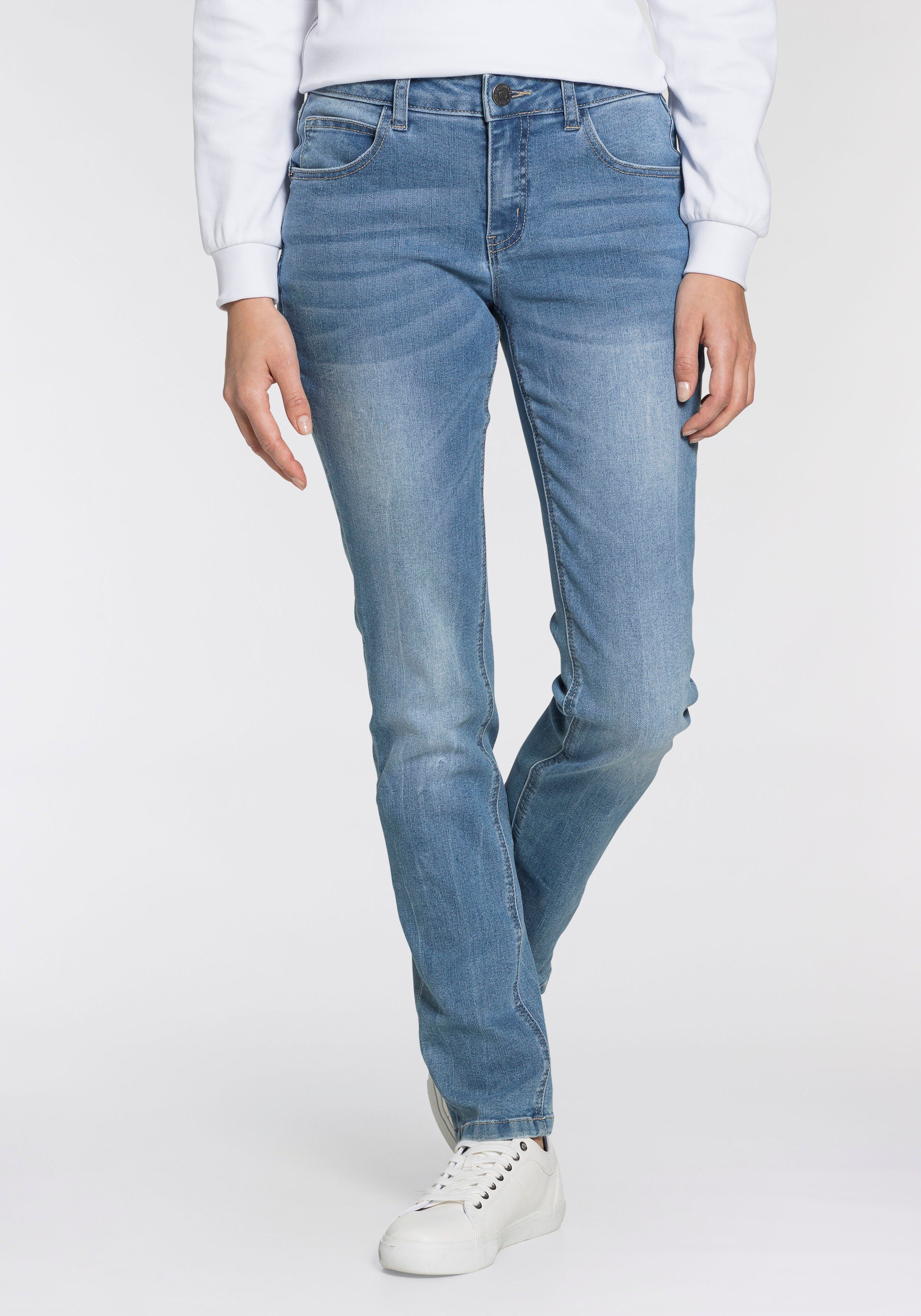 HIGH WAIST RELAX-FIT Relax-fit-Jeans light-blue-used KangaROOS