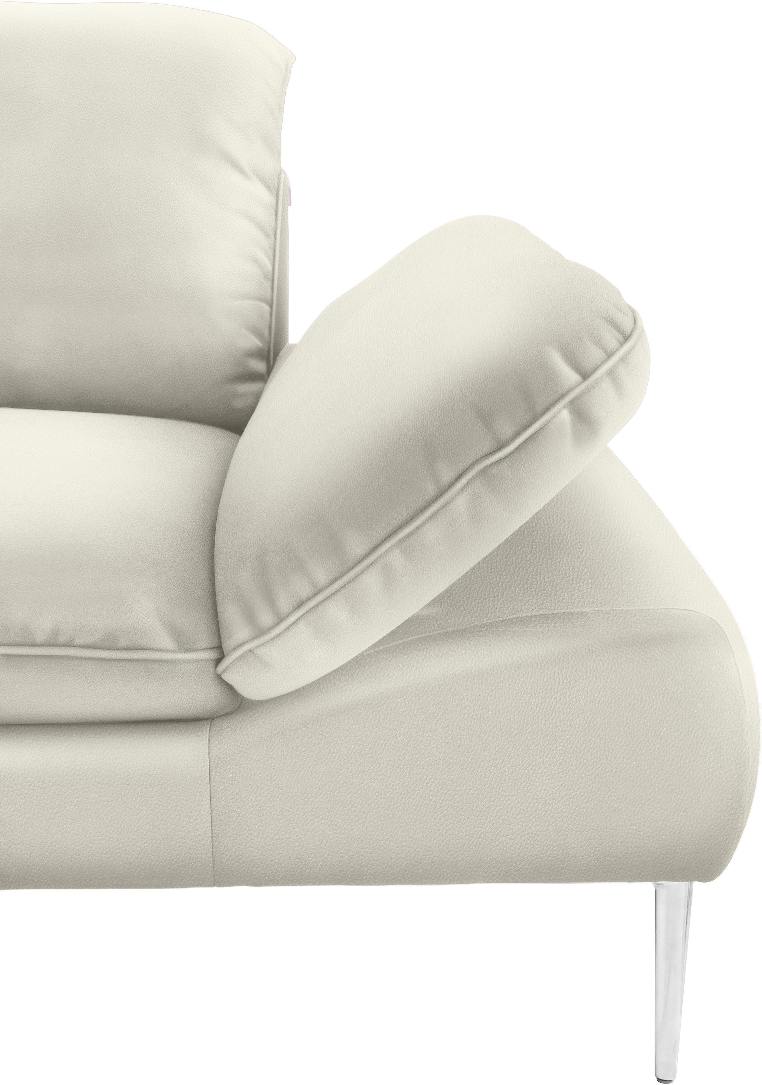 W.SCHILLIG 2-Sitzer enjoy&MORE, Sitztiefenverstellung, 202 Füße mit cm Chrom glänzend, Breite