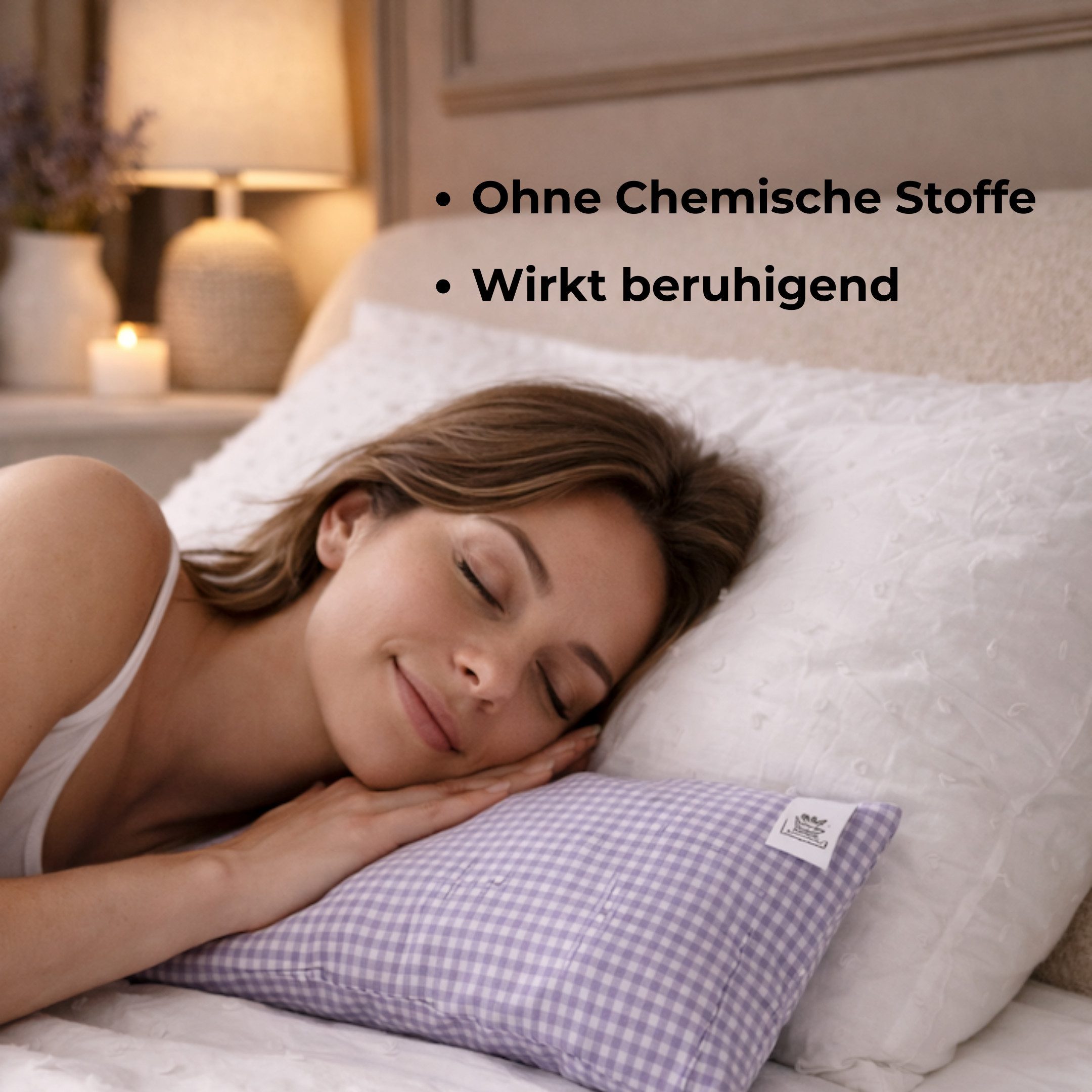 Korn & Kern Manufaktur Lavendelkissen 20x30 cm Duftkissen, 200 g Lavendel, 100 % Baumwolle, Aromakissen, 1-tlg., Natürliches Duftkissen - Entspannende Wirkung
