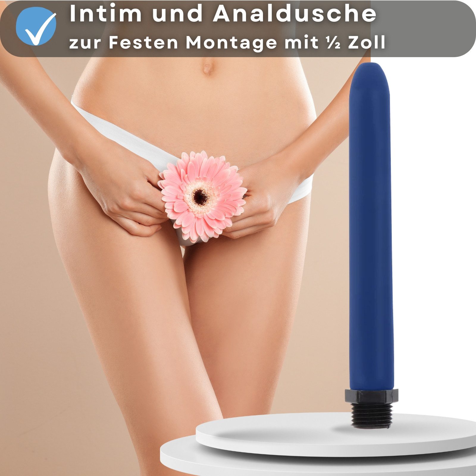 Lovelyness Mobiles Bidet Intimdusche mit 1/2 Zoll Gewinde für die Dusche oder Badewanne