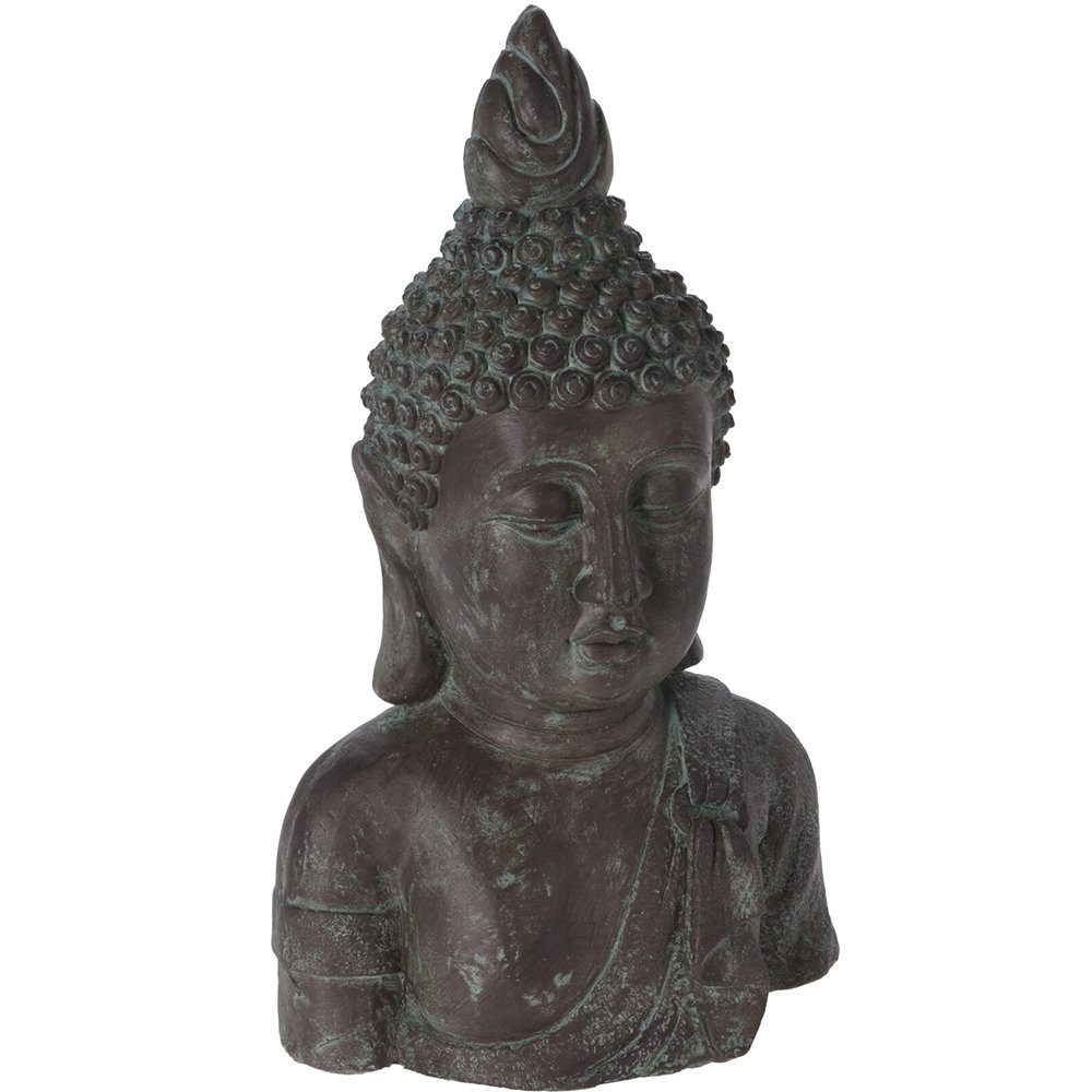 made2trade Buddhafigur, Kopf, 53cm Dunkelgrau