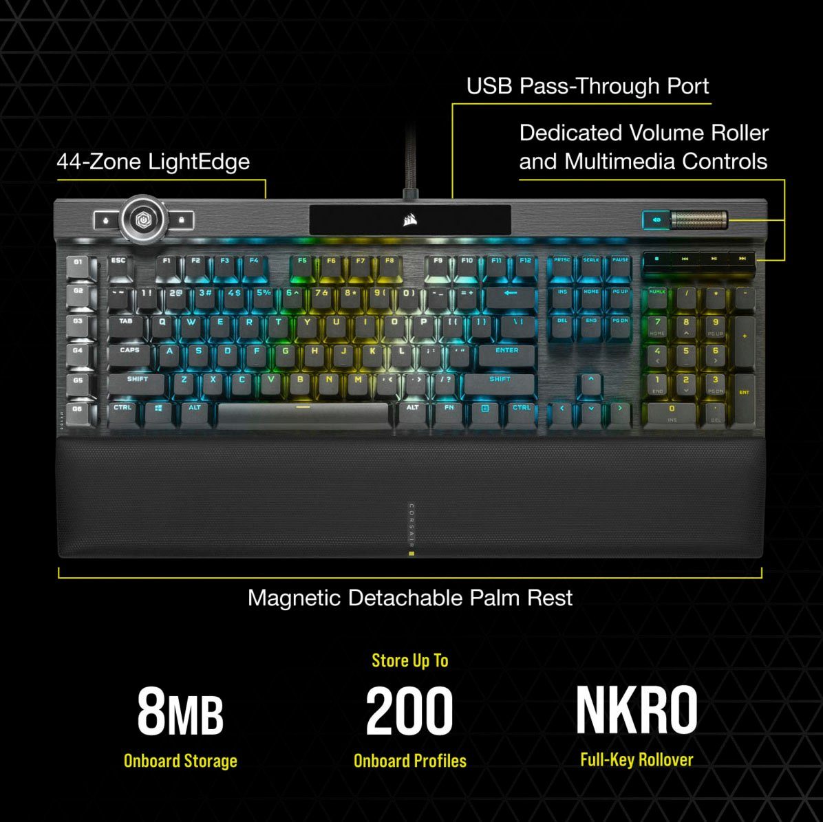 RGB Corsair Gaming-Tastatur schwarz K100 Corsair