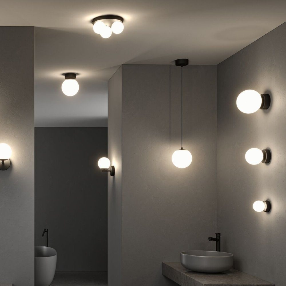 Spiegelleuchte keine Lampen Badezimmer in Badezimmerlampen, Angabe, Paulmann für Ja, fest IP44 LED enthalten: Gove und Schwarz-matt 400lm Weiß Leuchtmittel 5W verbaut, Deckenleuchte warmweiss, Badleuchte, das 120mm, LED,