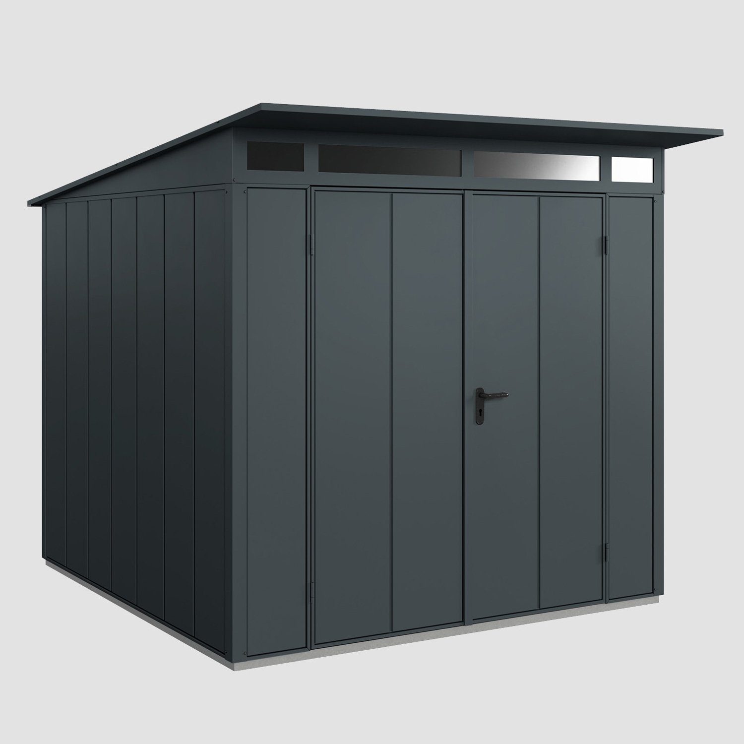 Hörmann Ecostar Gerätehaus Elegant mit Pultdach (248 x 283 cm), Metall