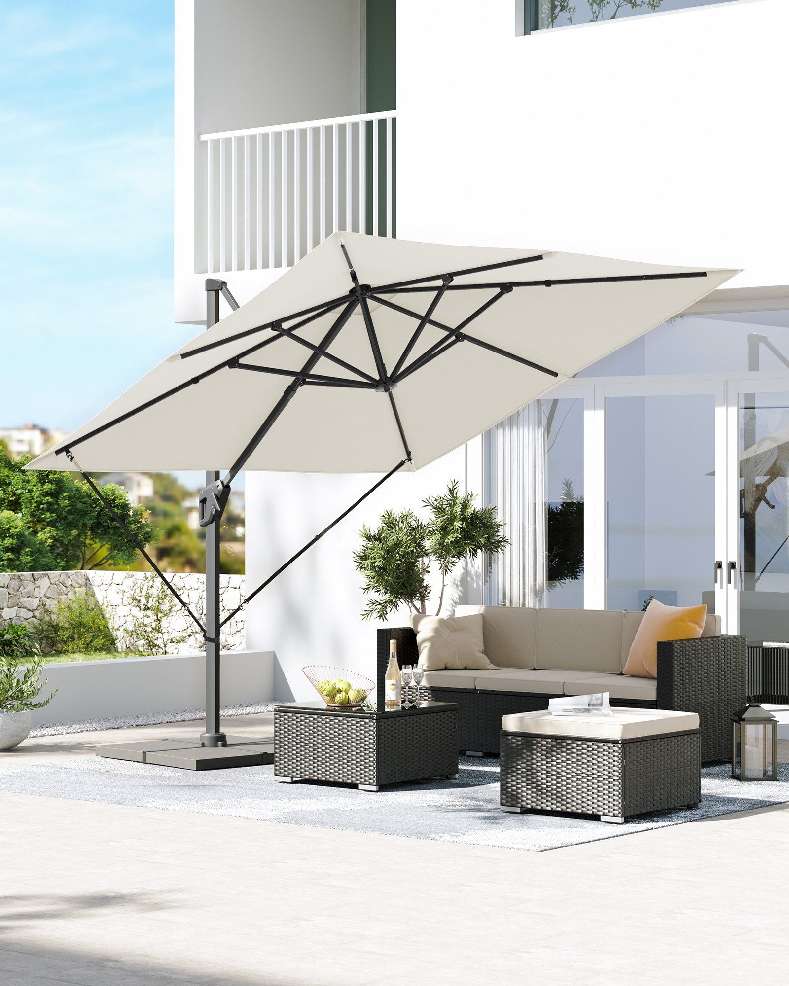 SONGMICS Sonnenschirm, LxB: 290,00x290,00 cm, UPF günstig online kaufen