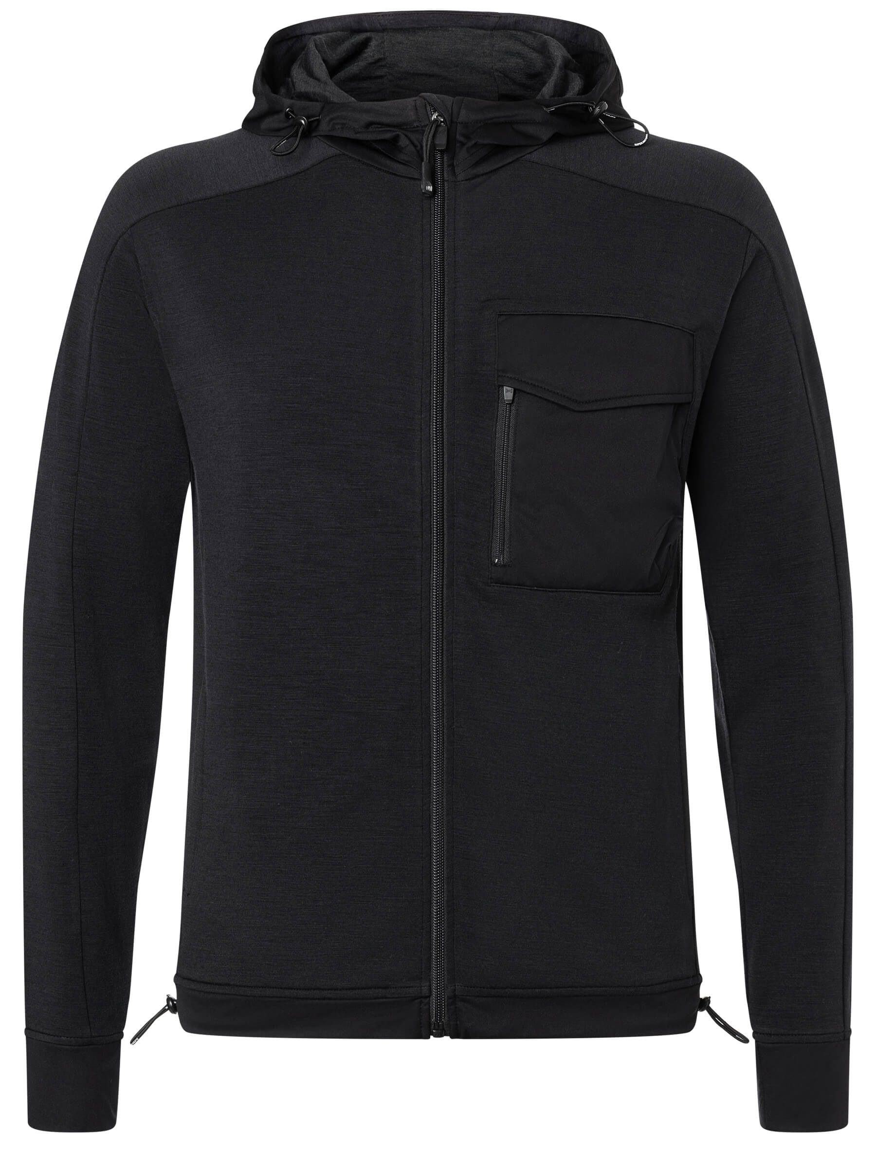 SUPER.NATURAL Outdoorjacke mit Brusttasche, Herren TRAIL JACKET aus Merino