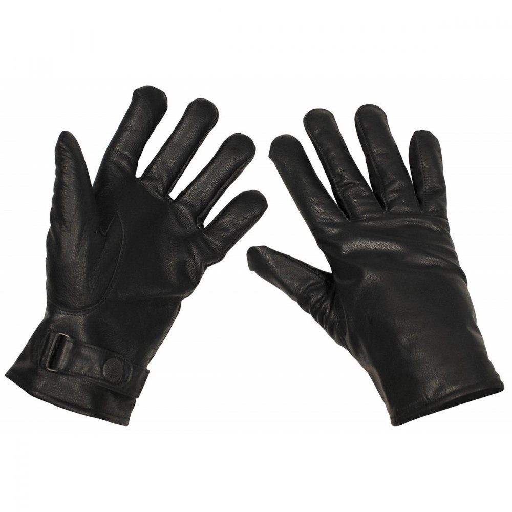 MFH Lederhandschuhe BW Lederhandschuhe, gefüttert, schwarz, günstig online kaufen
