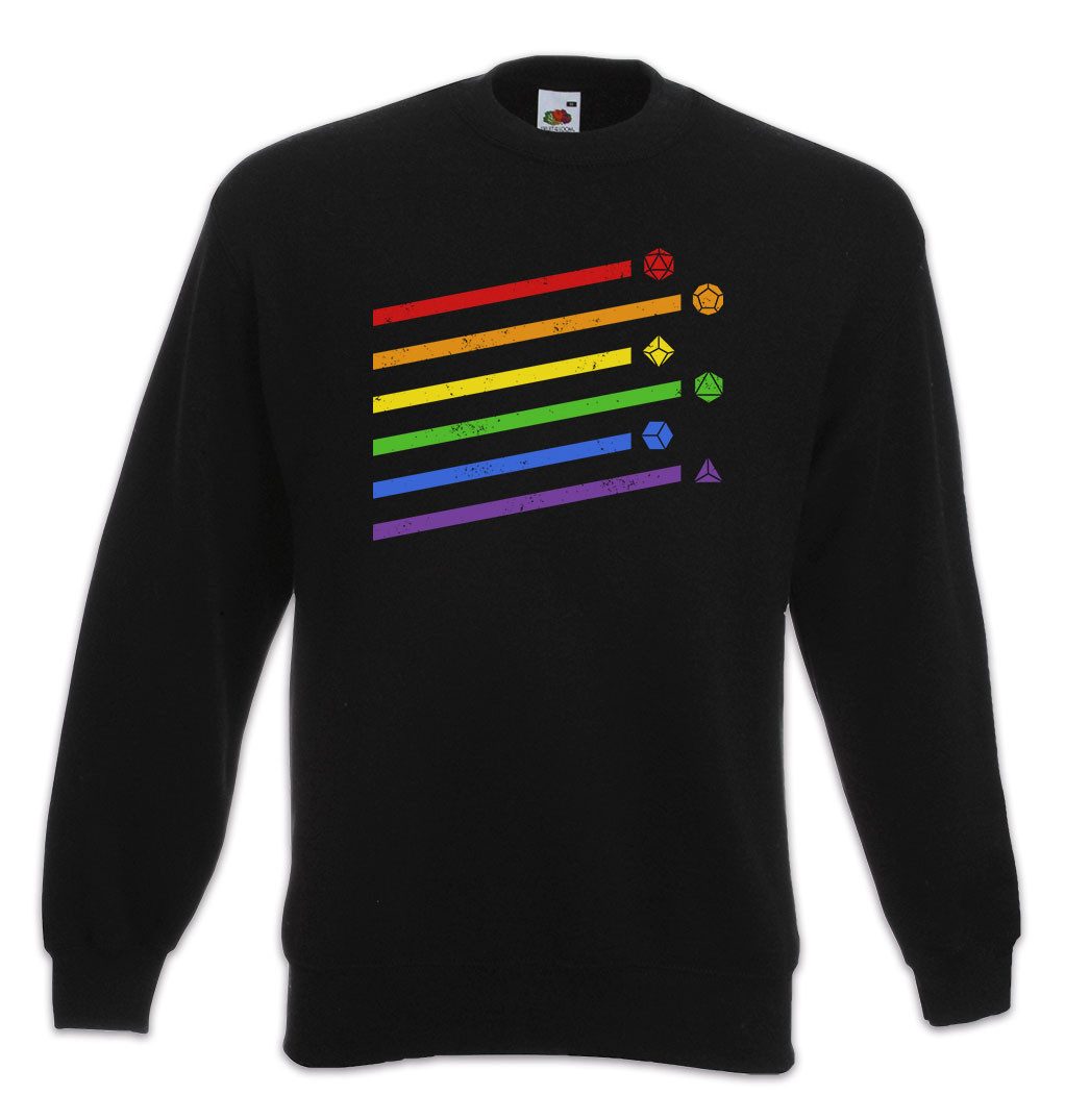 Urban Backwoods Sweatshirt RPG Dices Rainbow Sweatshirt Pen Paper Dungeons Würfel Dragons Role (1-tlg) Play Playing Rollenspieler