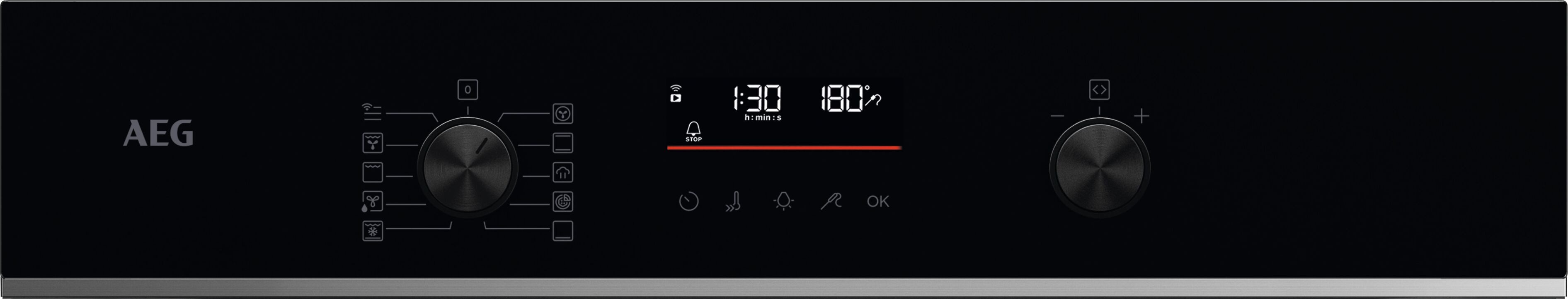AEG Pyrolyse Backofen 6000 TA5PB50WAB, Pyrolyse-Selbstreinigung, mit SteamBake-Funktion, mit Kerntemperatursensor, App-steuerbar