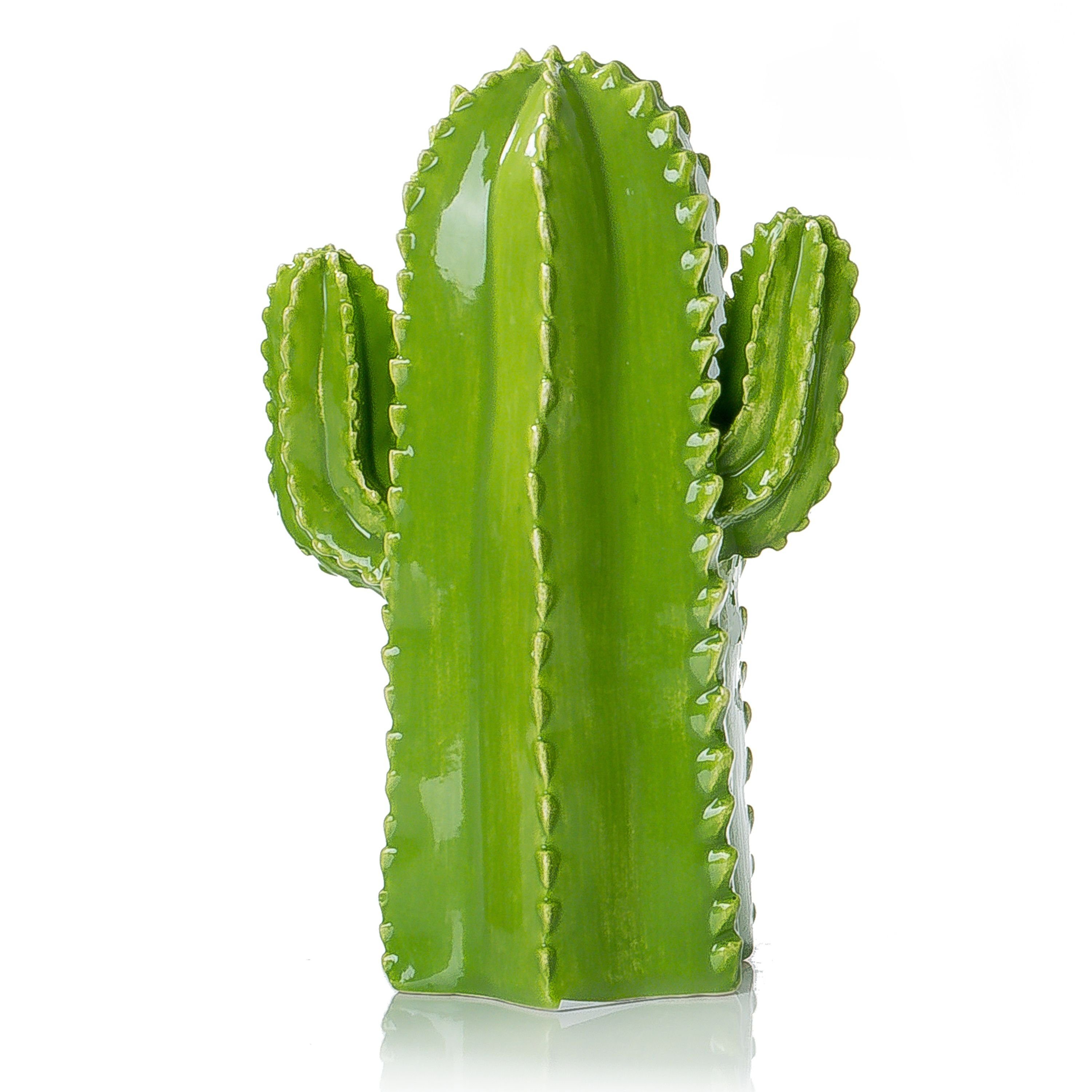 Ritzenhoff & Breker Dekofigur 2x Deko-Kaktus Cereus hellgrün Höhe16cm Porzellan  Deko-Figur