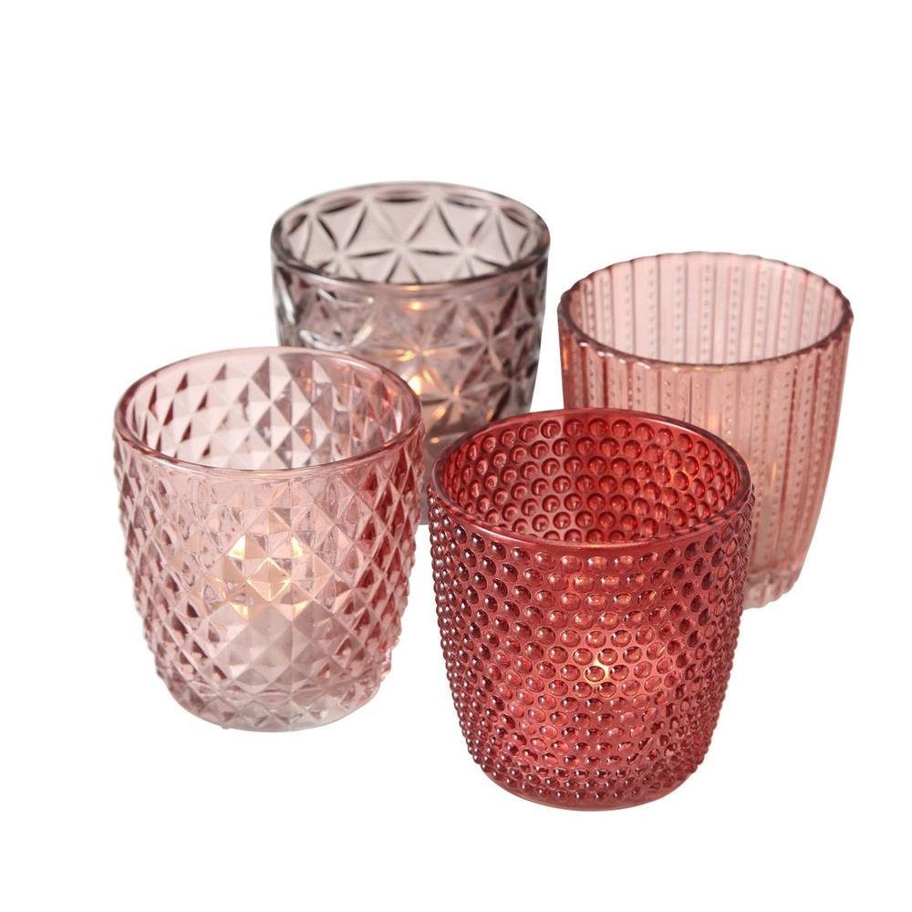 x aus St), Windlicht 30 Glas, BOLTZE Rosa, x Marilu 4 8 cm (Set, 8