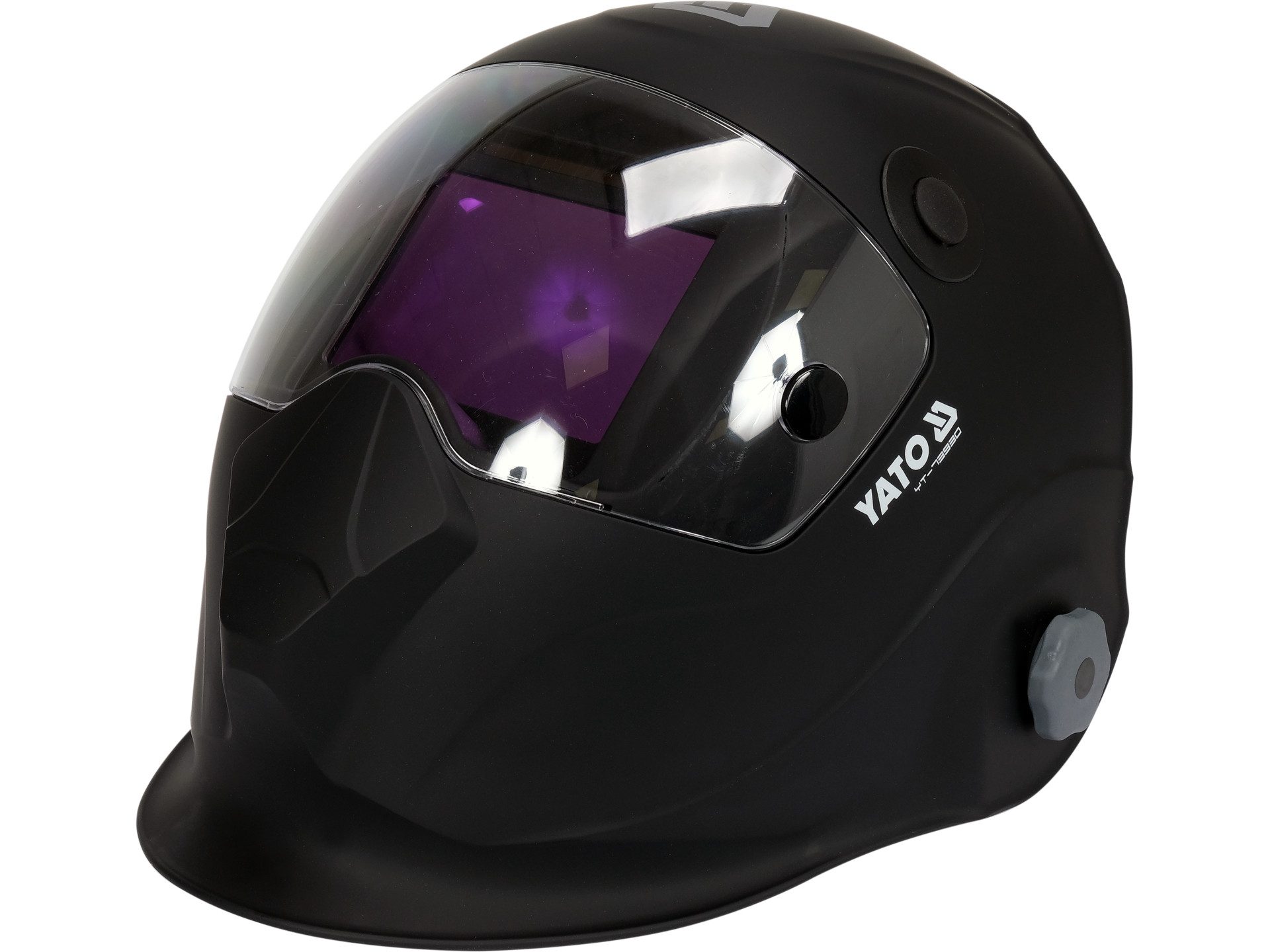 Yato Arbeitsschutzbrille Automatik-Schweißhelm True Color mit 4 Sensoren und USB-Ladefunktion