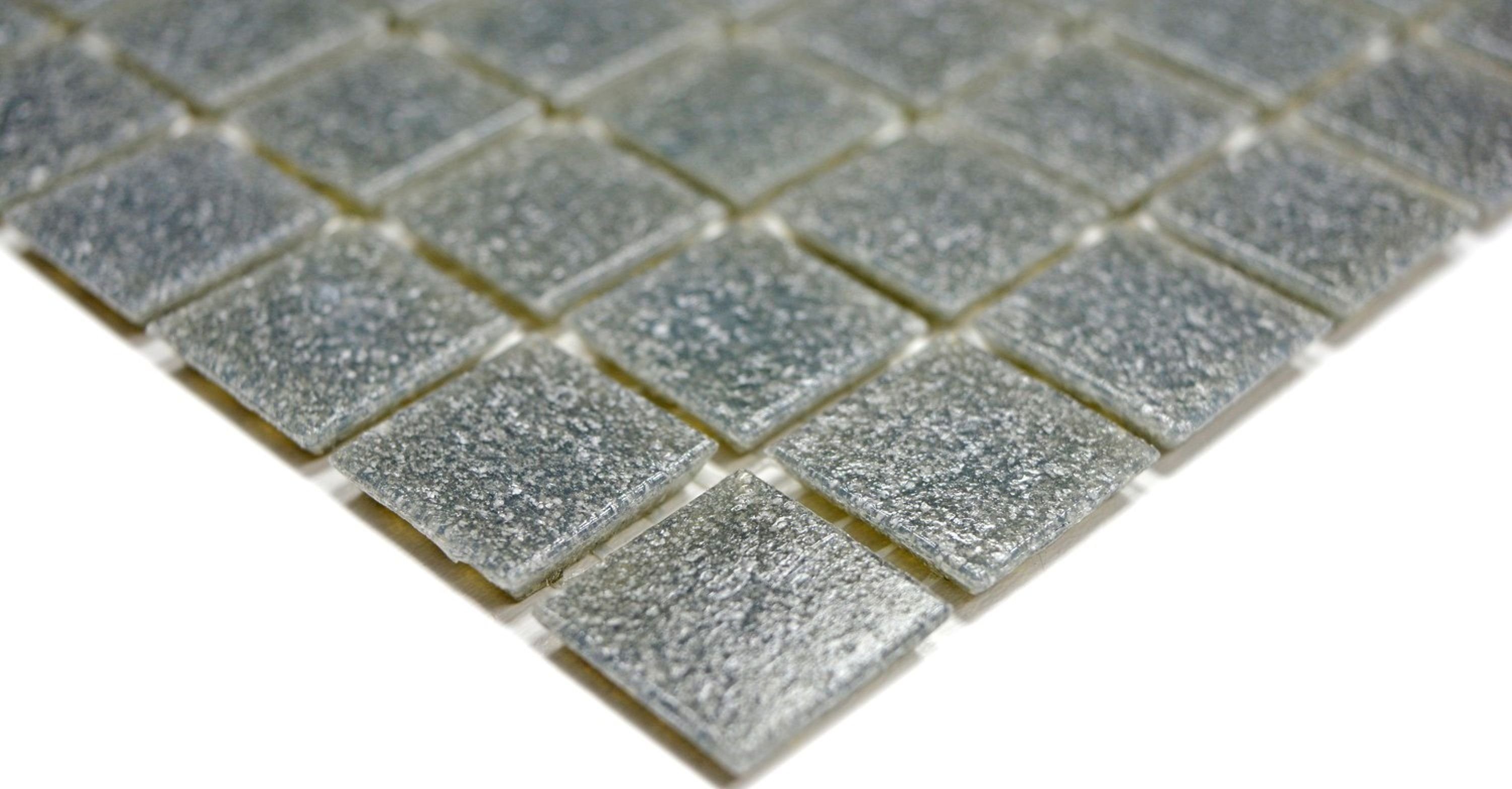 Grau Küchenwand Mosani Spots Mosaikfliese BAD Glasmosaik WAND Dusche Bodenfliese