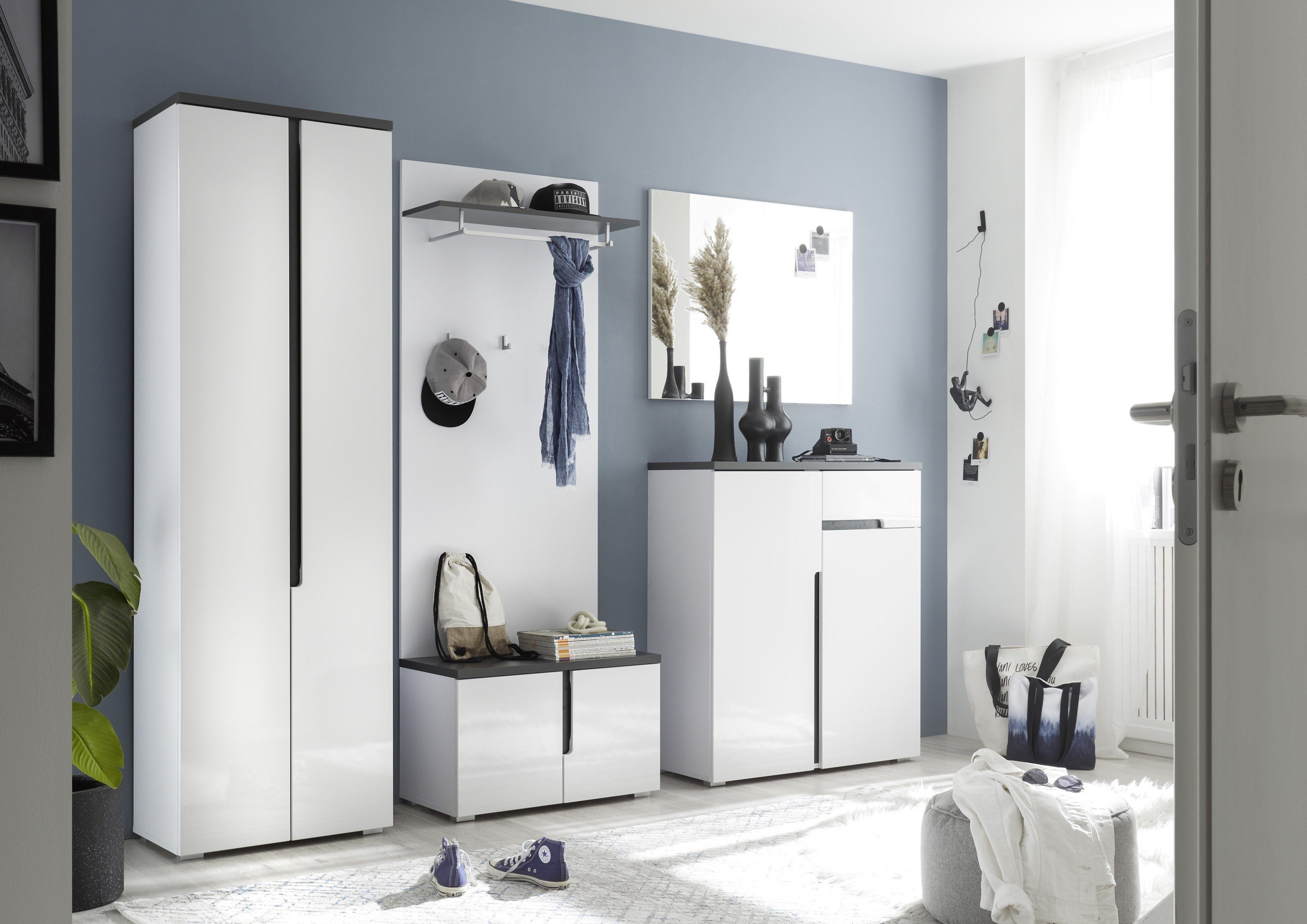 PREISBRECHER Garderoben-Set Boston, 260 x 197 x 38 cm (B/H/T)