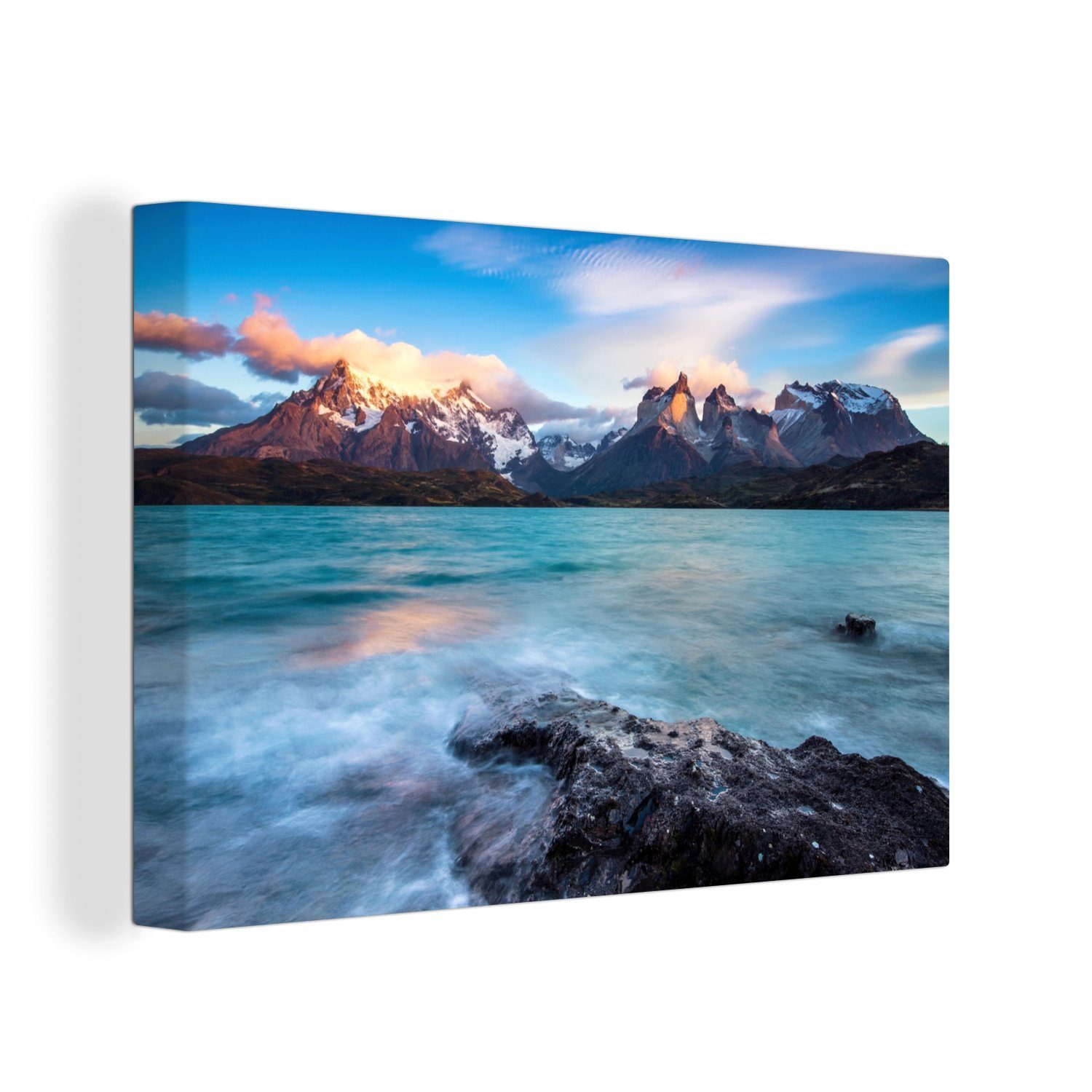 OneMillionCanvasses® Wandbild Berge Leinwandbild - - (1 Südamerika, Mehr Wanddeko, Leinwandbilder, Aufhängefertig, 30x20 cm St),