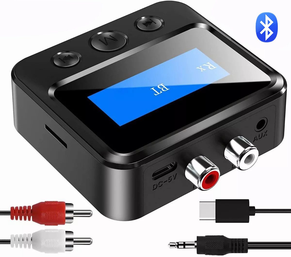KFZ-Transmitter Bluetooth-Adapter KFZ Radio Audio Adapter 2 in 1 KFZ-Transmitter