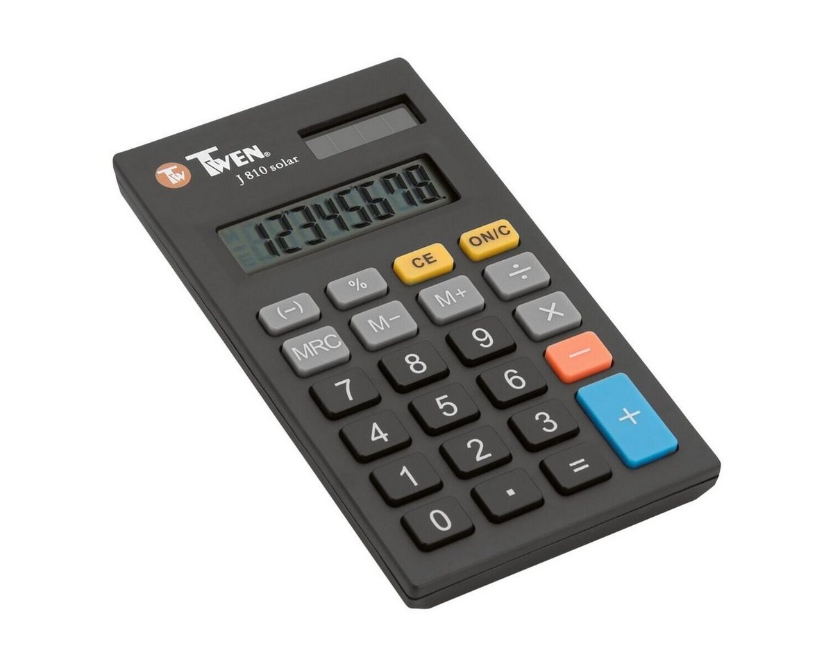 Thumbnail - TWEN Taschenrechner J 810 solar, 8-stellig, mit automatischer Abschaltung