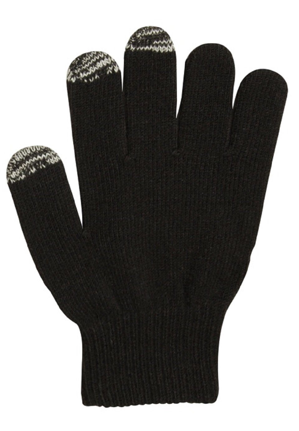 Capelli New York Baumwollhandschuhe 2x Handschuhe 1x einfarbig mit touchscreen-funktion