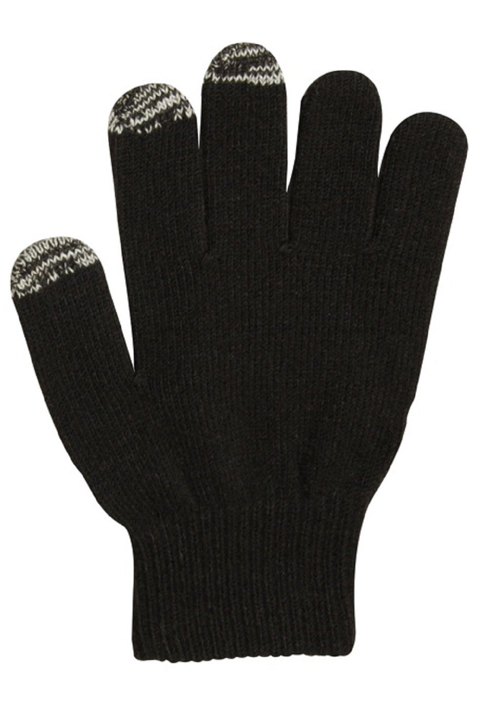 Capelli New York Baumwollhandschuhe 2x Перчатки 1x einfarbig mit touchscreen-funktion (Doppelpack) Touchscreenfunktion an Daumen, Zeigefinger und Mittelfinger