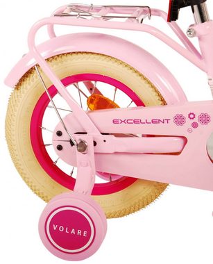 Volare Kinderfahrrad Kinderfahrrad Excellent für Mädchen 12 Zoll Kinderrad in Rosa