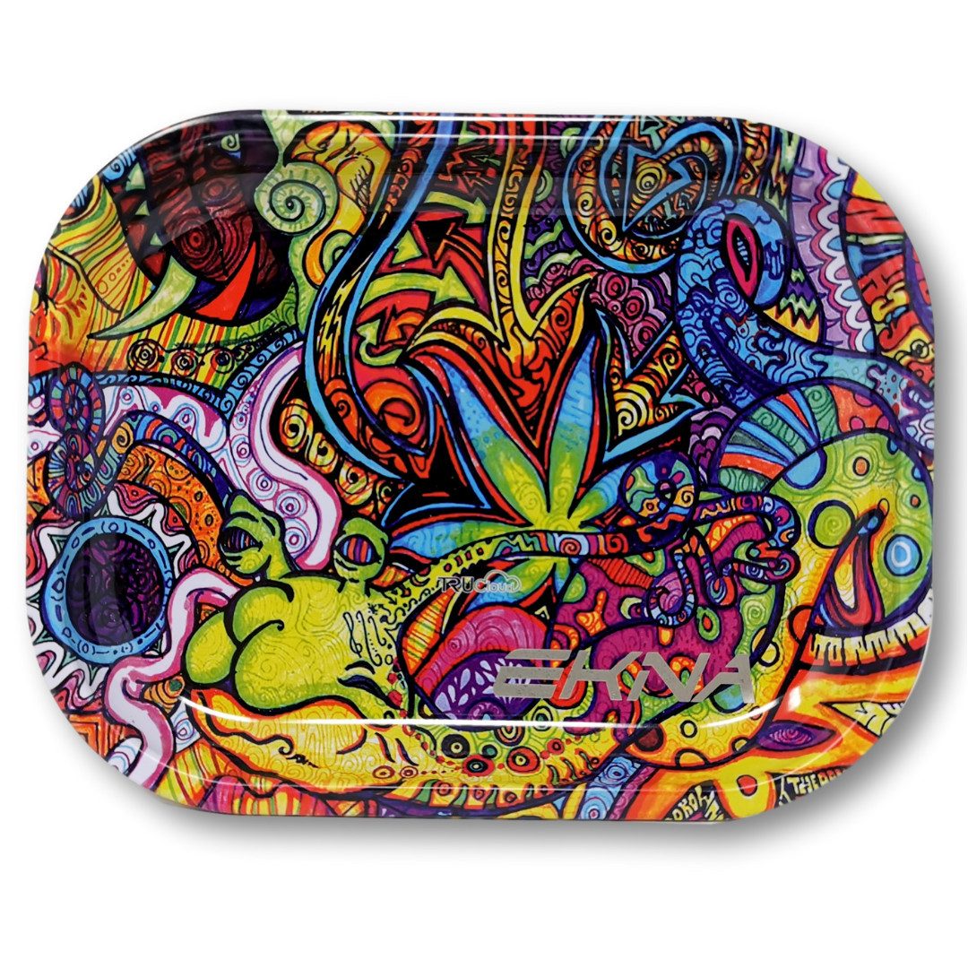 EKNA Tablett Rolling Tray - Drehunterlage - Bau Tablett - Bröselschale, Metall, (1-tlg), Randhöhe 1,6cm!