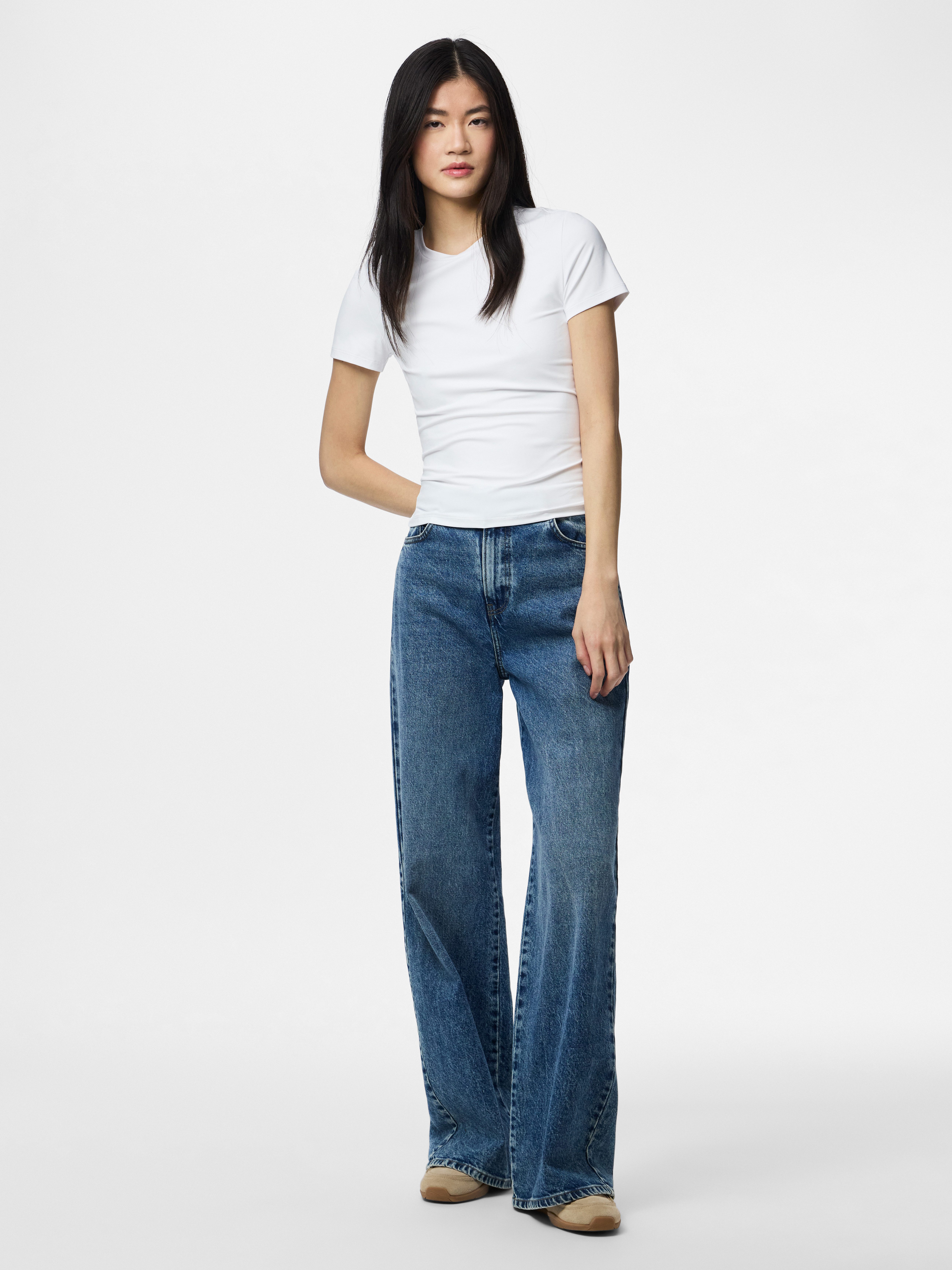 pieces Kurzarmshirt PCLULA SS TEE JRS NOOS Materialmix