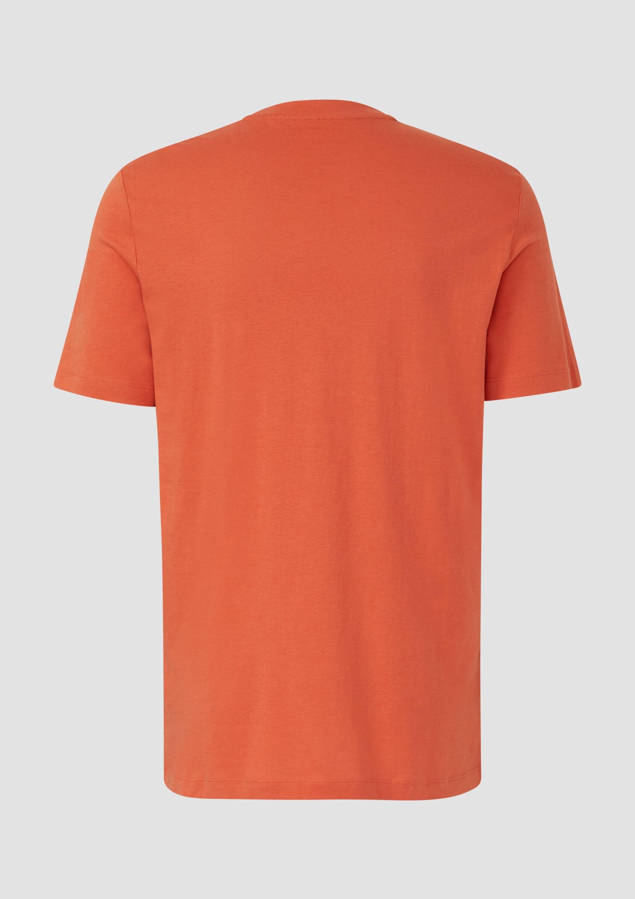 s.Oliver Kurzarmshirt T-Shirt Baumwoll-T-Shirt mit Logo-Print