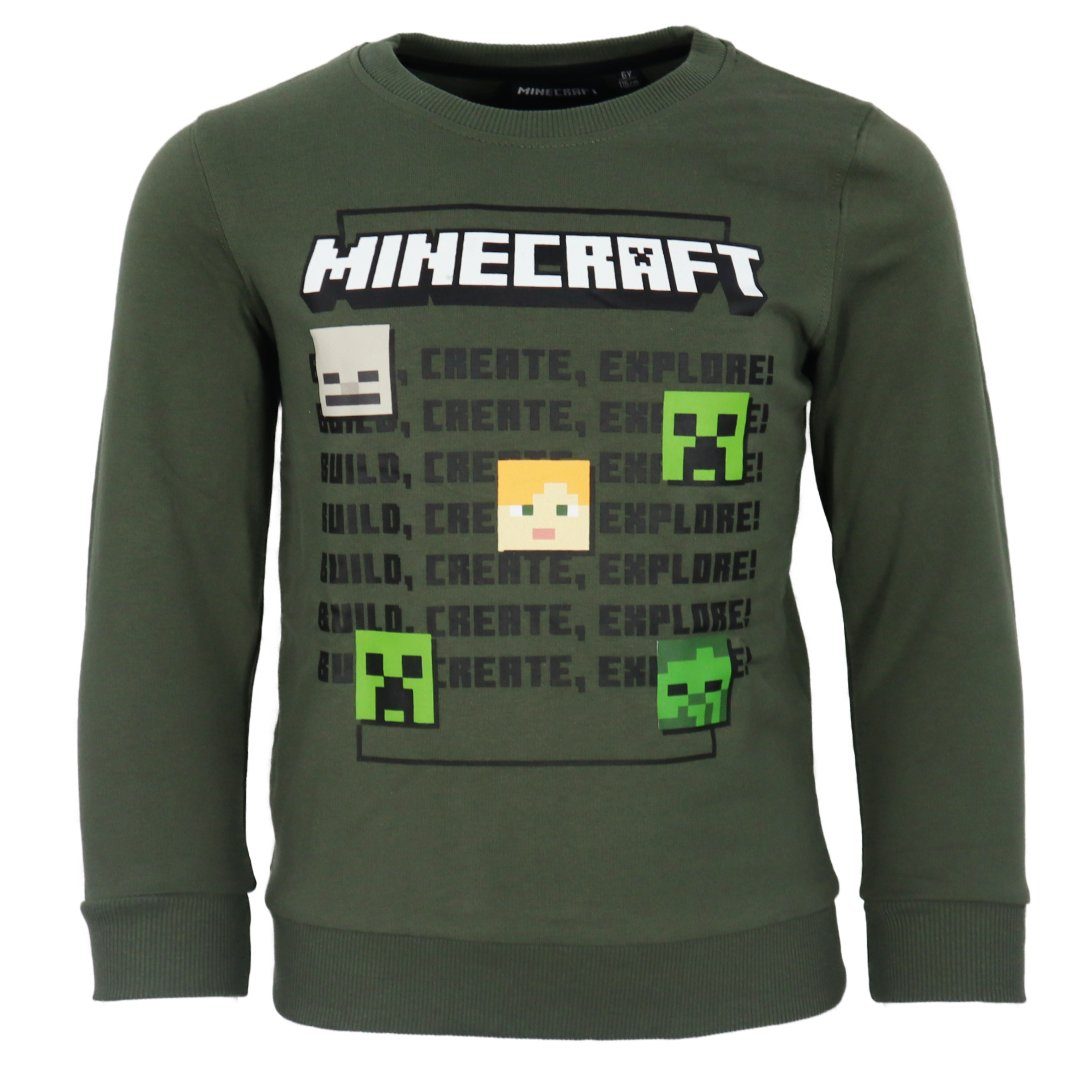 Sweater Minecraft Creeper Alex Kinder Jungen Pulli Pullover
