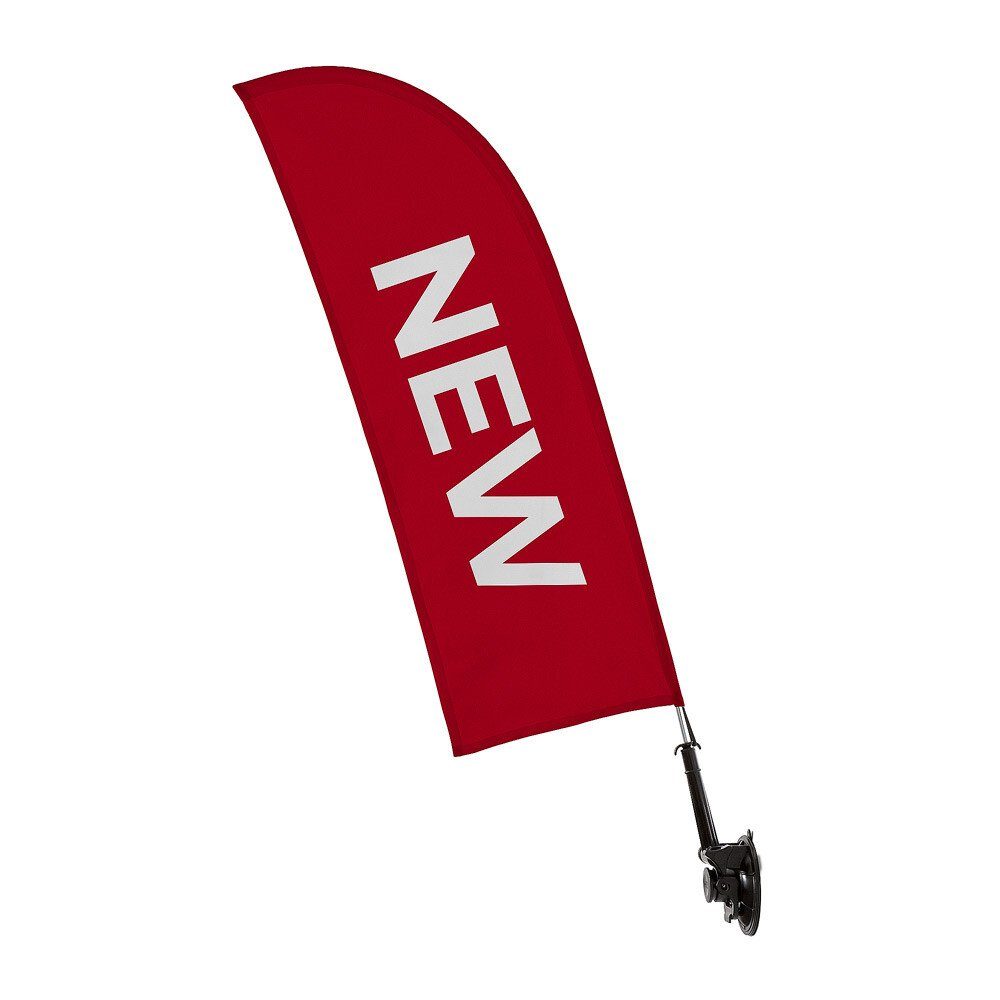 Showdown Displays Flagge Showdown Fensterflagge Werbefahne mit Saugnapf (1-St)
