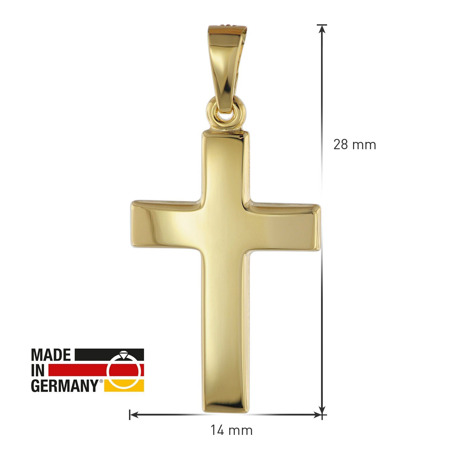 585 mm Gold für trendor 21 Kreuz Kreuzanhänger