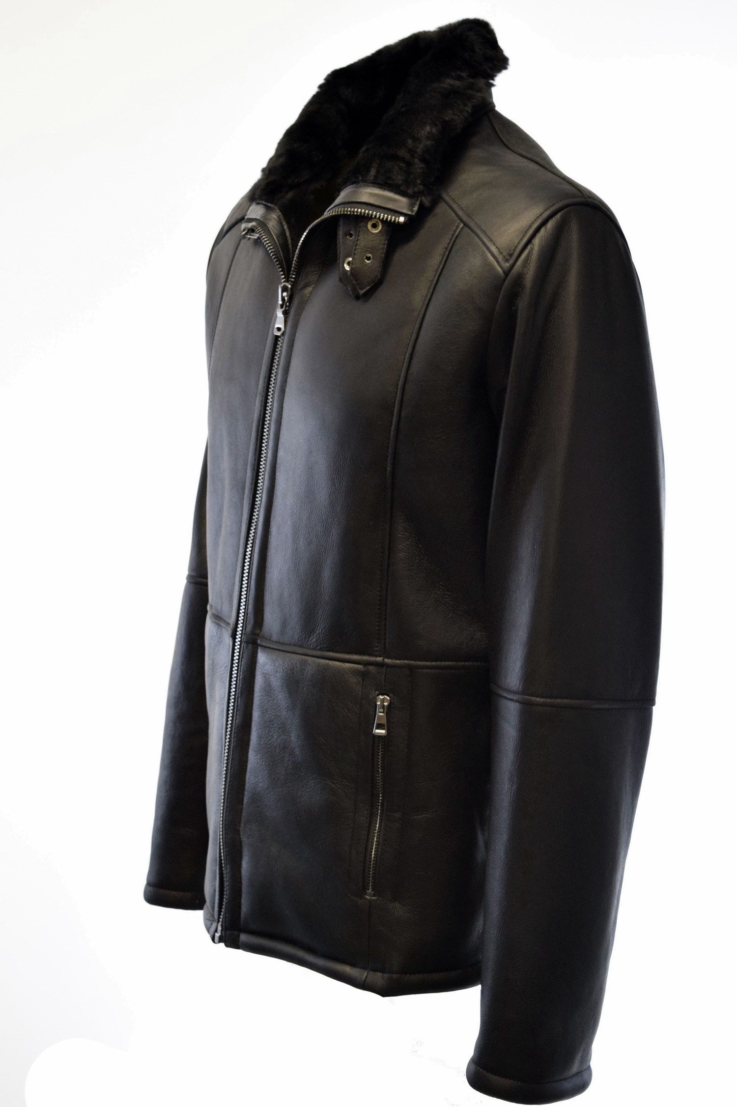 Zimmert Leather Lederjacke Nellson Herren, Lammfelljacke, Lammfell, Schwarz günstig online kaufen