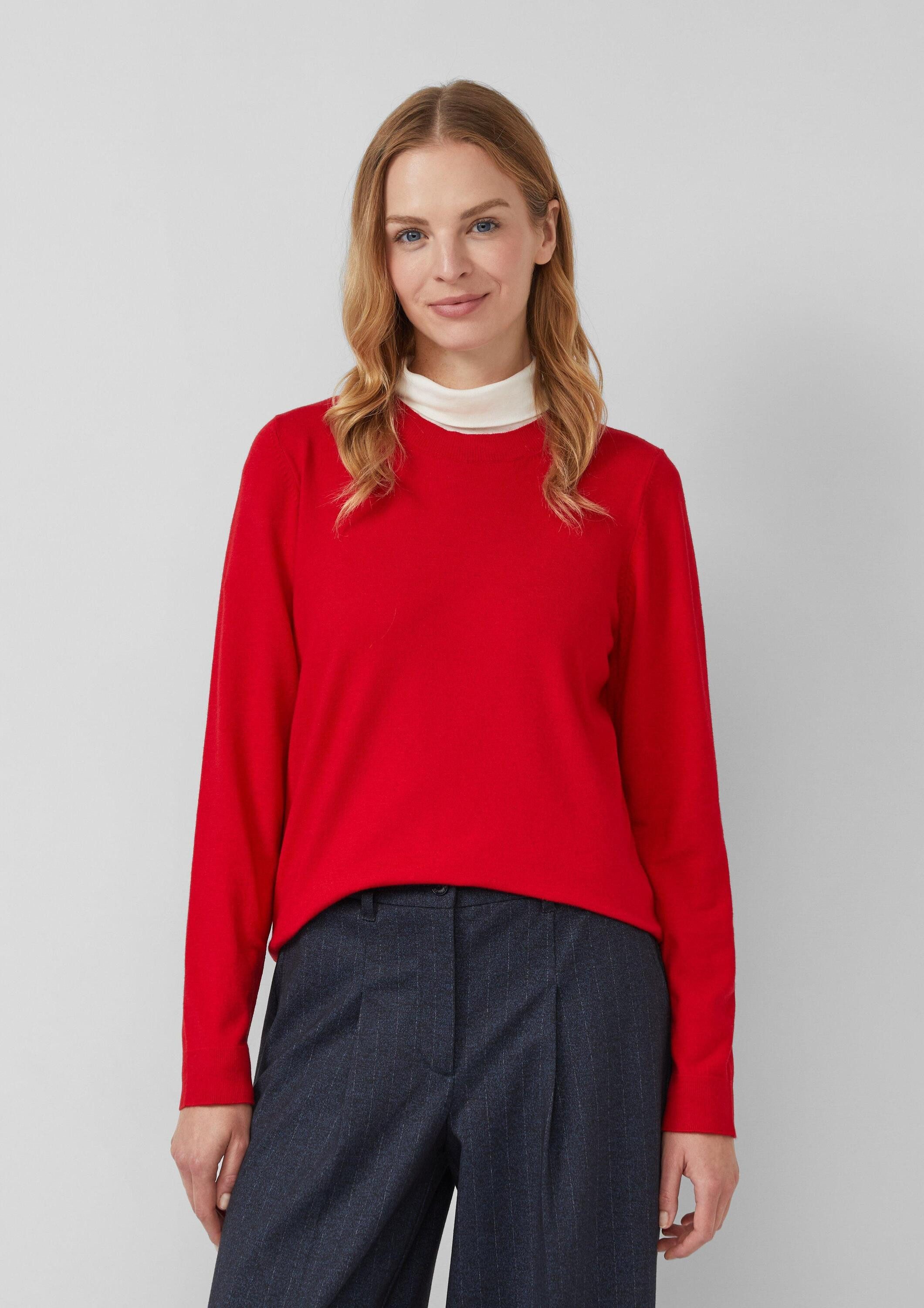 s.Oliver Longpullover Strickpullover Strickpullover aus Viskosemix