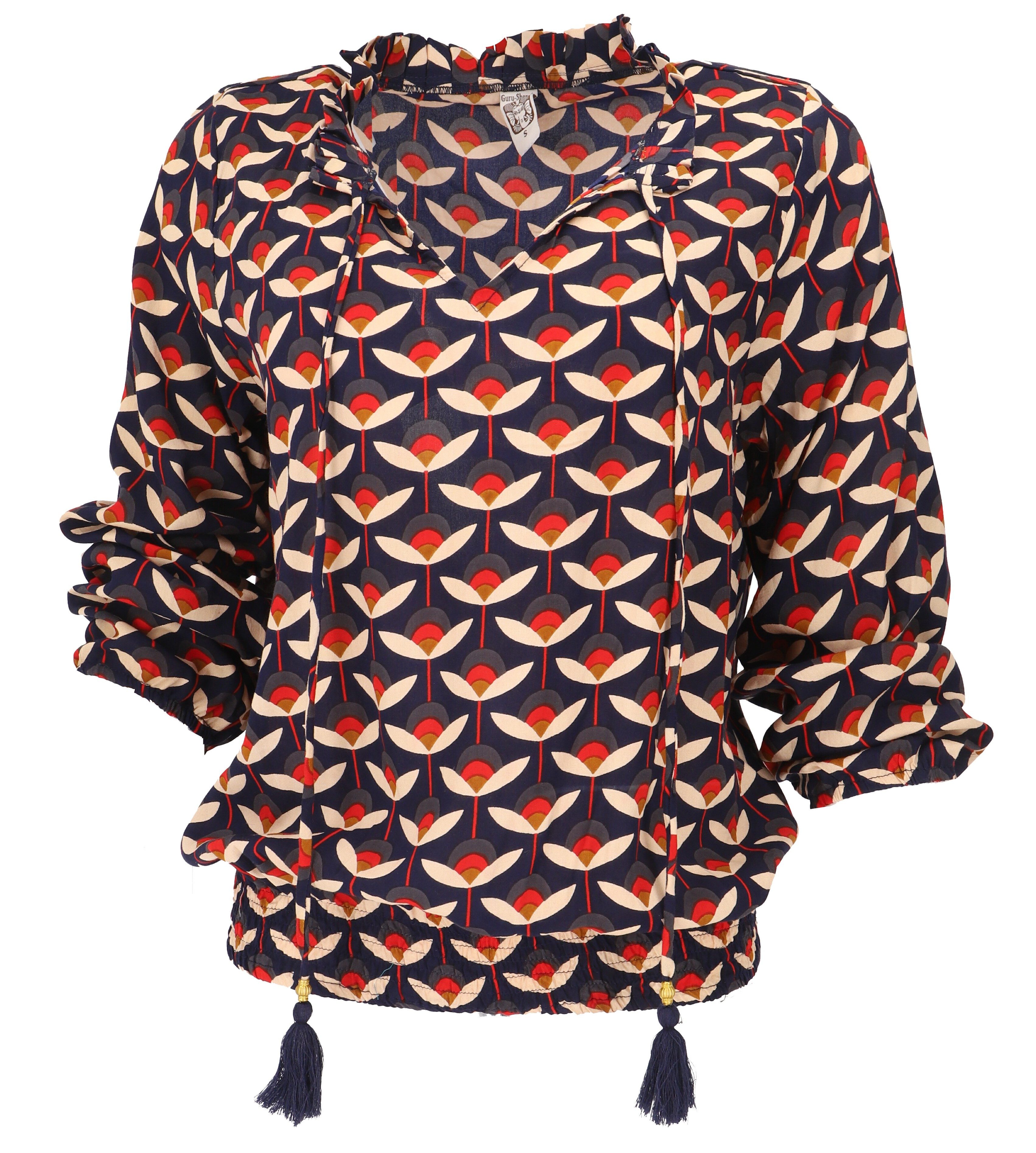 Guru-Shop Longbluse Schlupfpbluse Boho chic, luftige günstig online kaufen