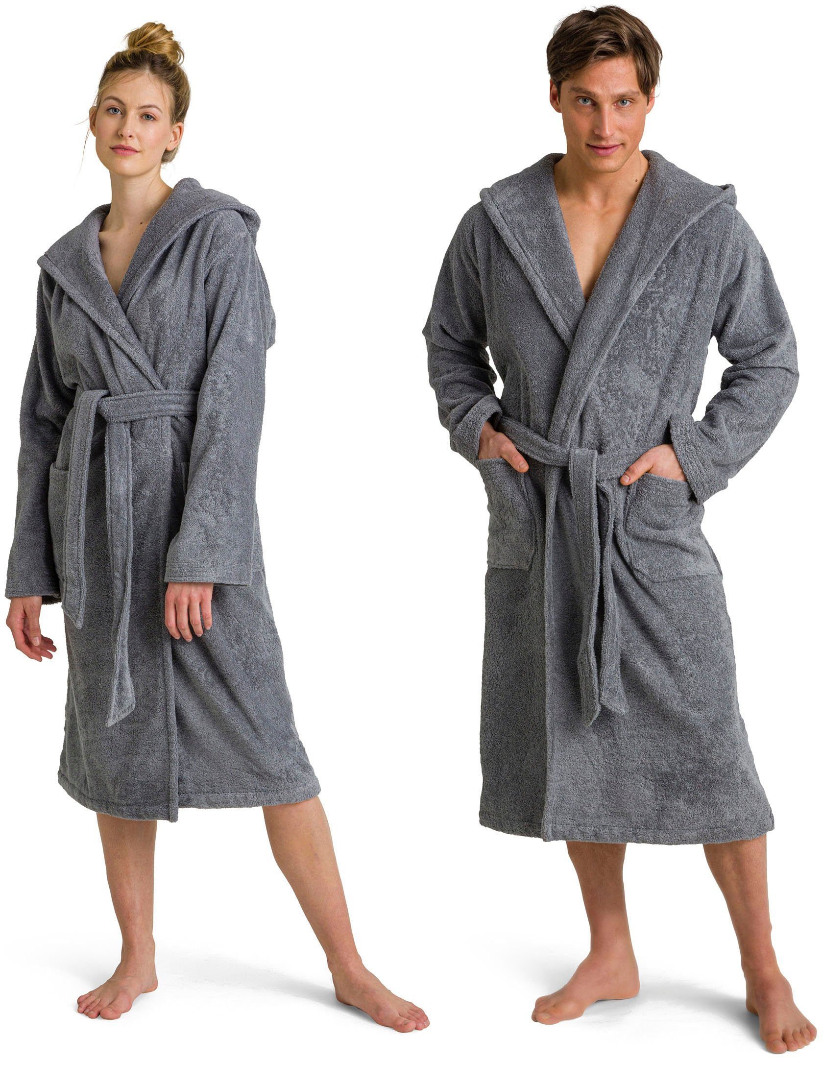 Möve Unisex-Bademantel Superwuschel Kapuze, ideal für Sauna & Spa, Hotelbad günstig online kaufen