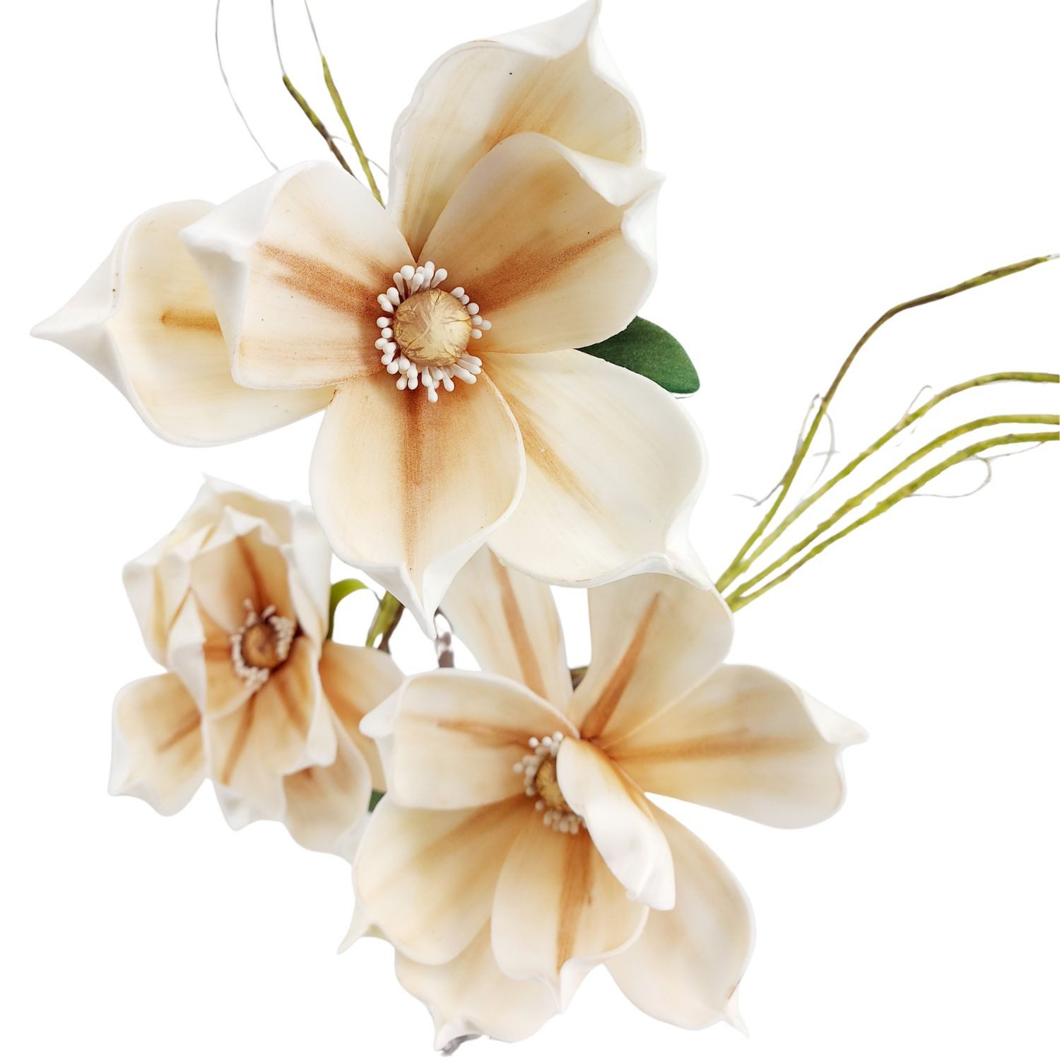 Kunstblume Foam Flower Magnolie, formano, Höhe 105 cm, Höhe: 105cm, Farbe: Creme, Motiv: Magnolie