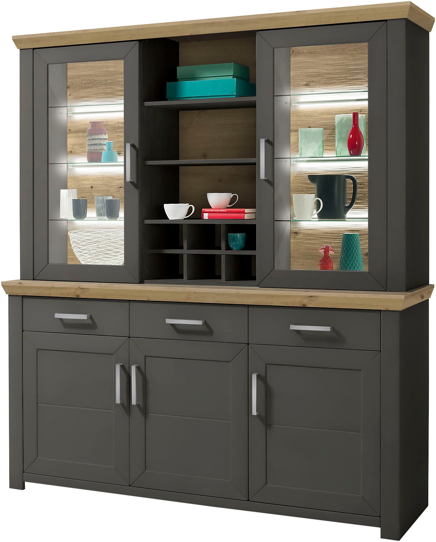 set one by Musterring Schrank-Set "York" 2 Stk. tlg. mit Glastüren, wahlwei günstig online kaufen