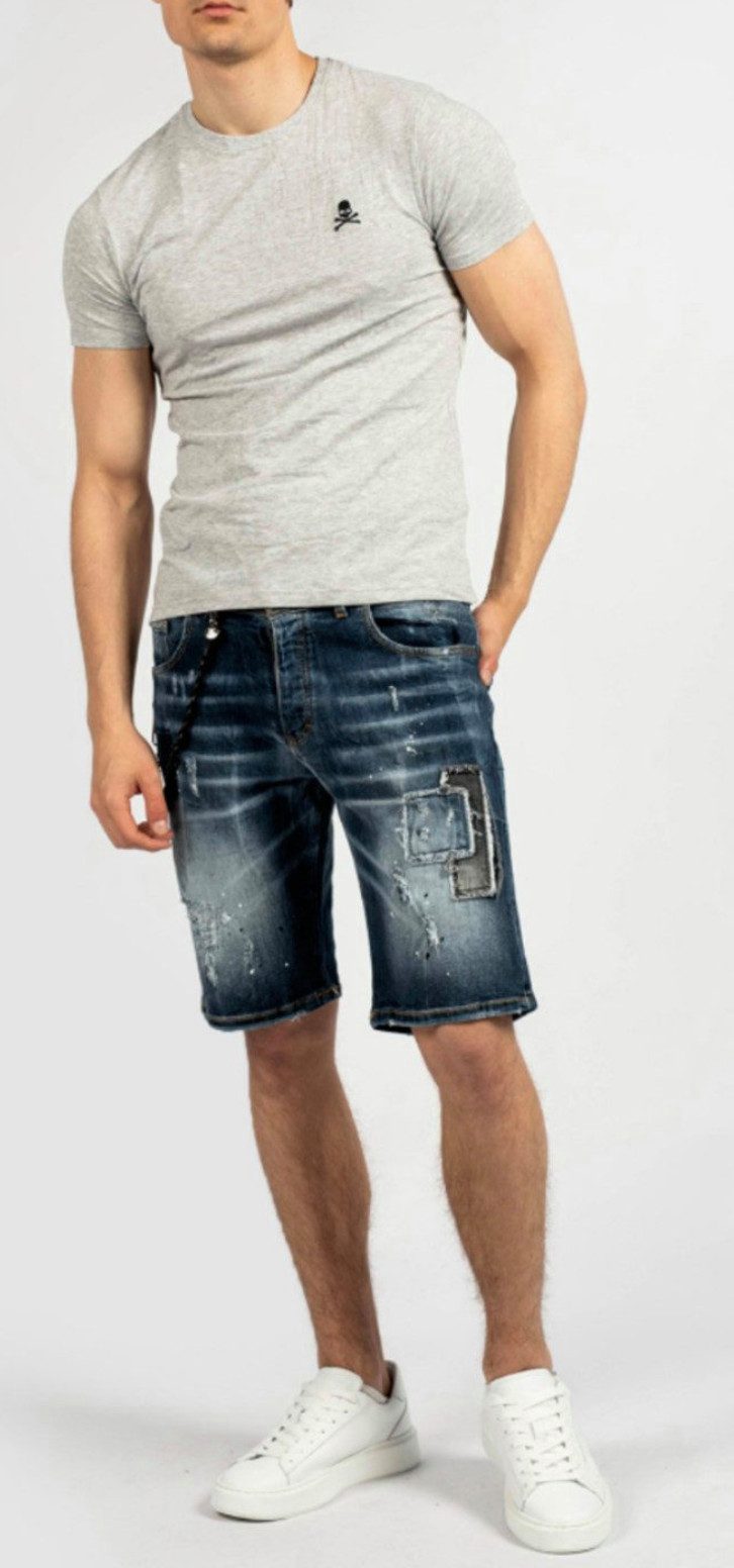 PHILIPP PLEIN T-Shirt Herren Slim FIt Totenkopf-Logo Shirt verpackt in einer box mit Python-Optik-Druck